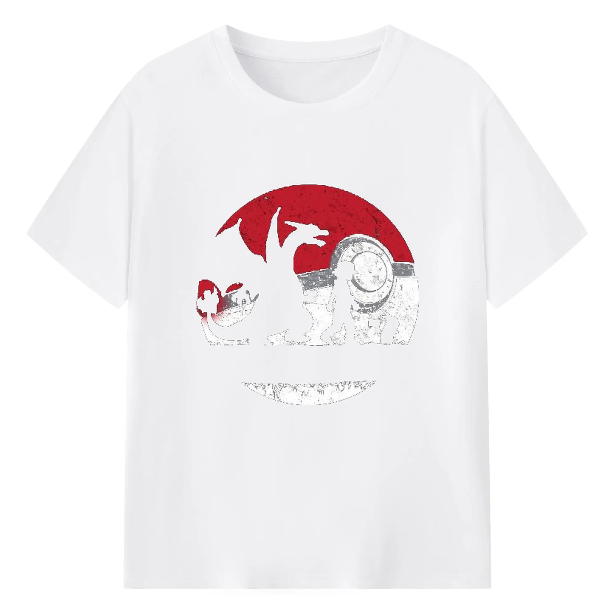 ポケモン リザードンかっこいい - 綿100％ 半袖Tシャツ ・ フロントプリント ・ 快適 通気性 ・ 日常使い 散歩 スポーツ用