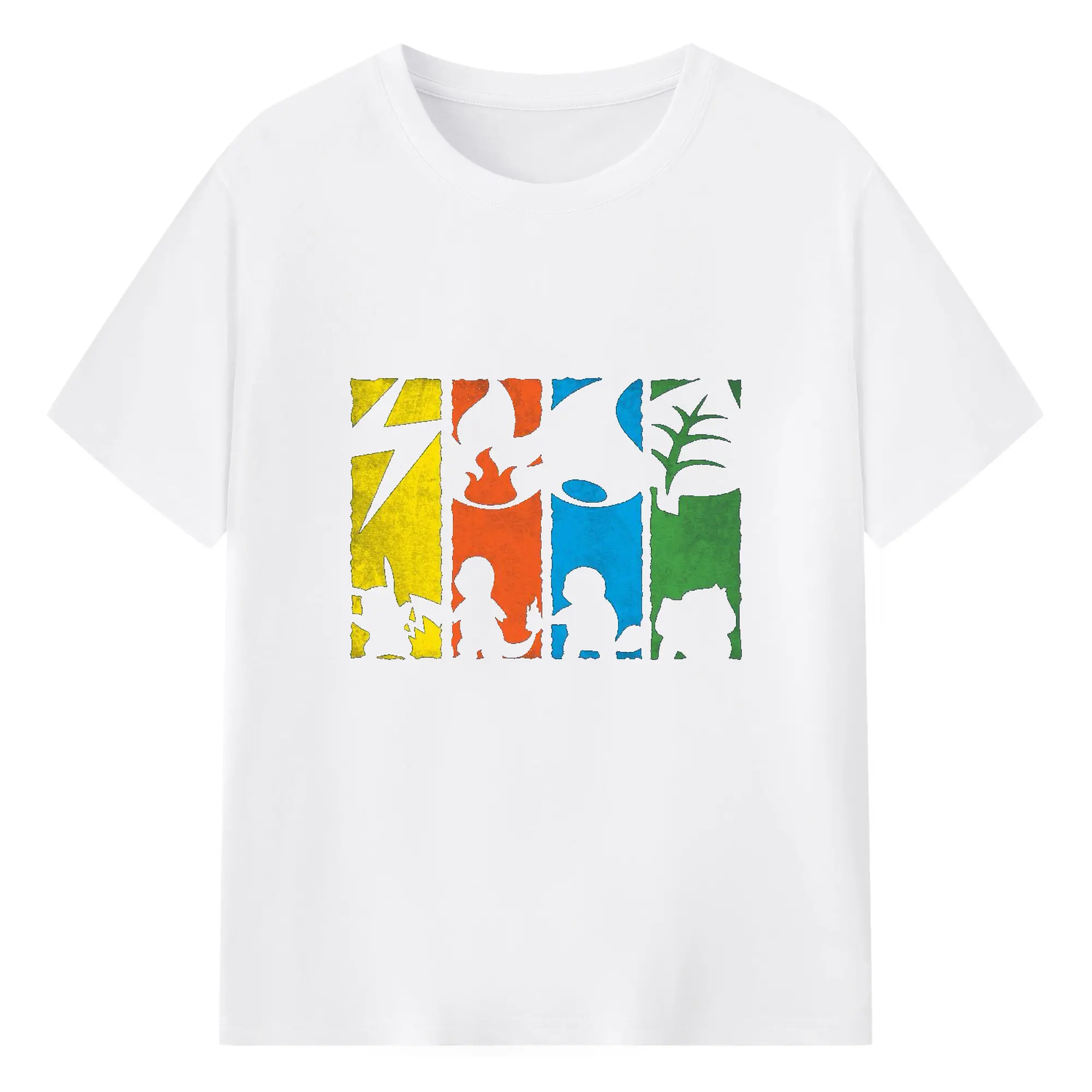 ポケモン　リザードンとピカチュウ - 綿100％ 半袖Tシャツ ・ フロントプリント ・ 快適 通気性 ・ 日常使い 散歩 スポーツ用