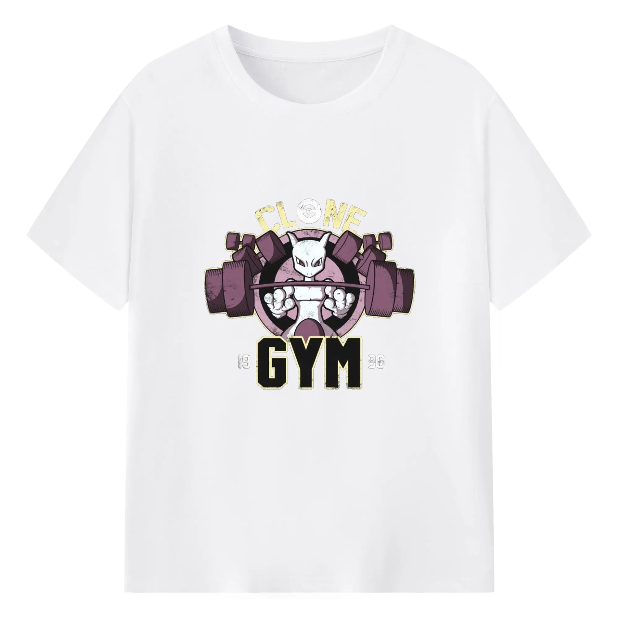 ポケモン ミュウツーGYM特別限定 - 綿100％ 半袖Tシャツ ・ フロントプリント ・ 快適 通気性 ・ 日常使い 散歩 スポーツ用
