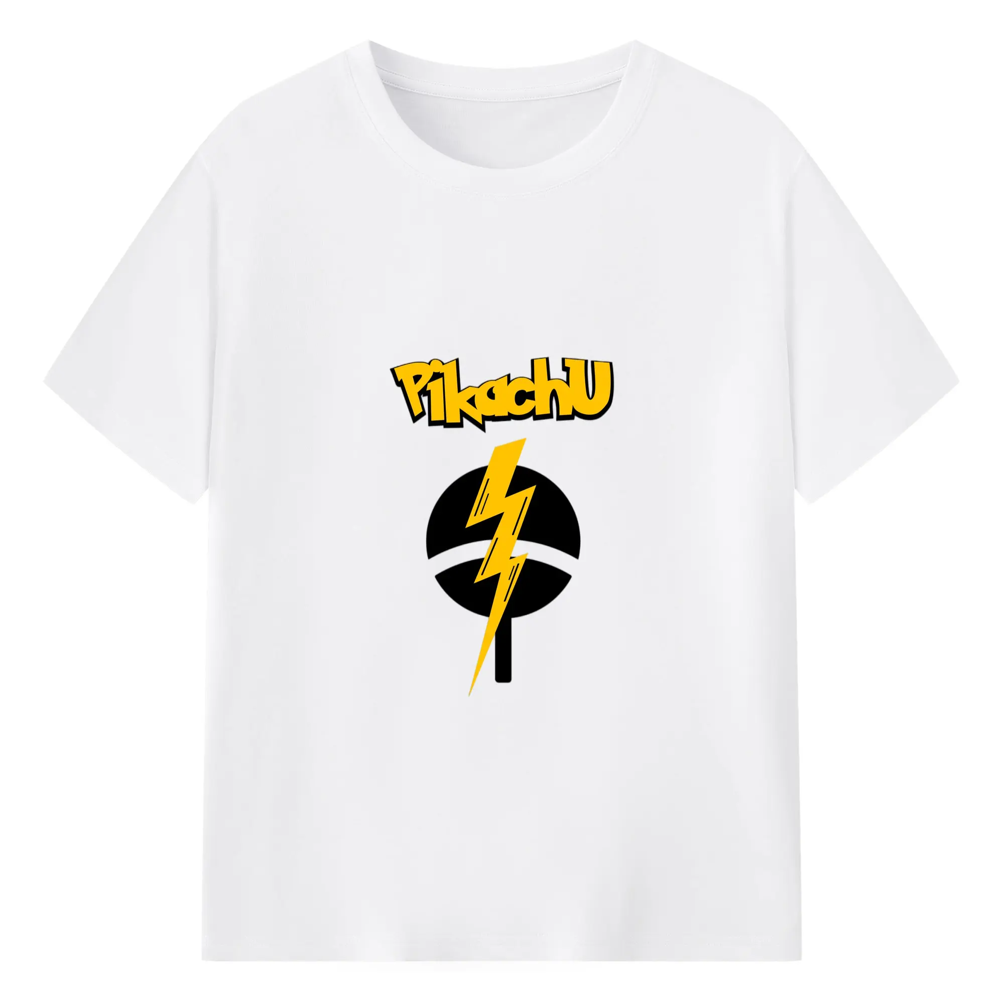 ポケモン ピカチュウうちはコラボ限定ロゴ - 綿100％ 半袖Tシャツ ・ フロントプリント ・ 快適 通気性 ・ 日常使い 散歩 スポーツ用