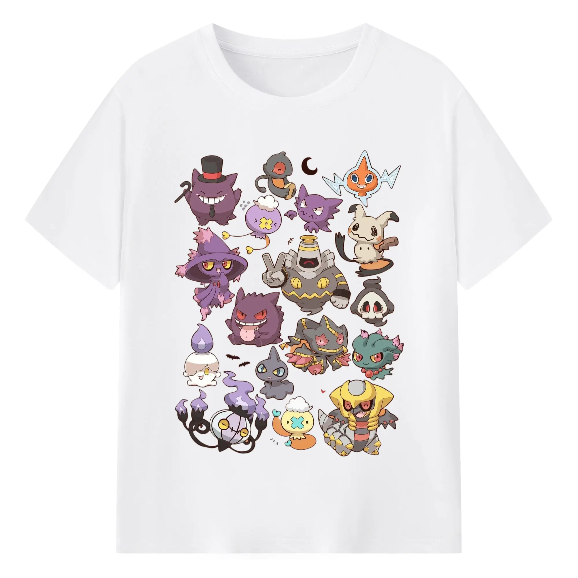 ポケモン ハロウィン限定 - 綿100％ 半袖Tシャツ ・ フロントプリント ・ 快適 通気性 ・ 日常使い 散歩 スポーツ用