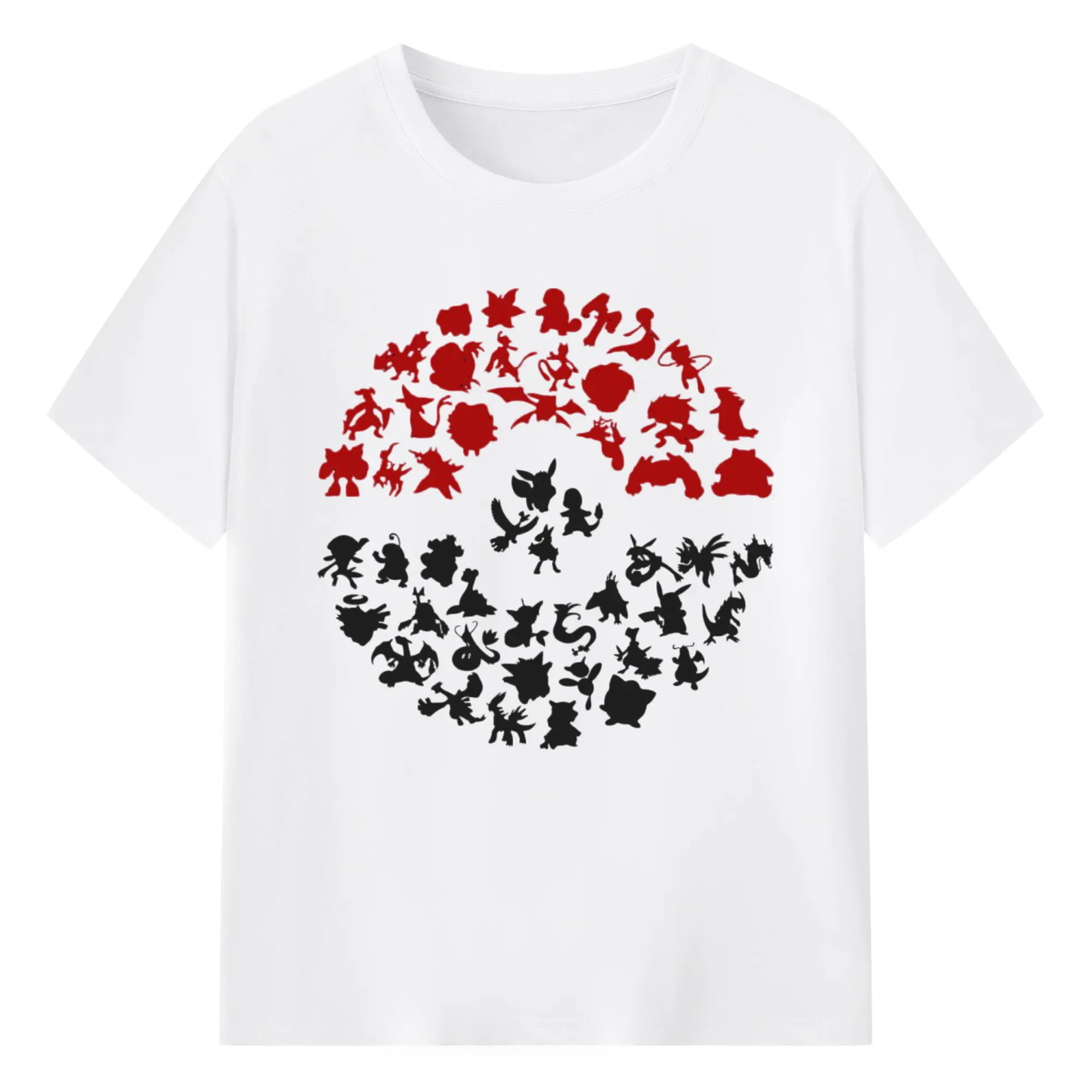 ポケモン モンスターボール図鑑 - 綿100％ 半袖Tシャツ ・ フロントプリント ・ 快適 通気性 ・ 日常使い 散歩 スポーツ用