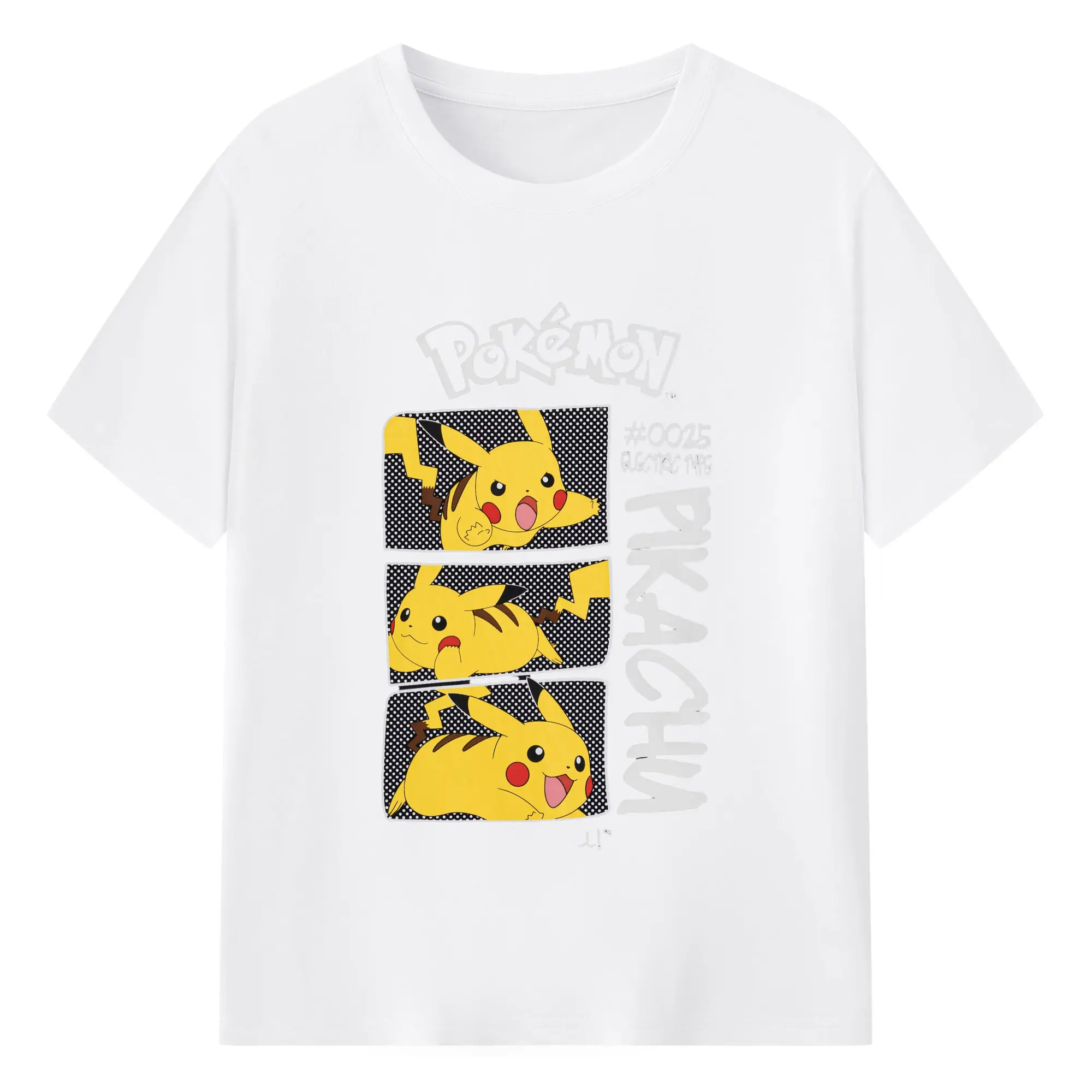 ポケモン ピカチュウ推し - 綿100％ 半袖Tシャツ ・ フロントプリント ・ 快適 通気性 ・ 日常使い 散歩 スポーツ用