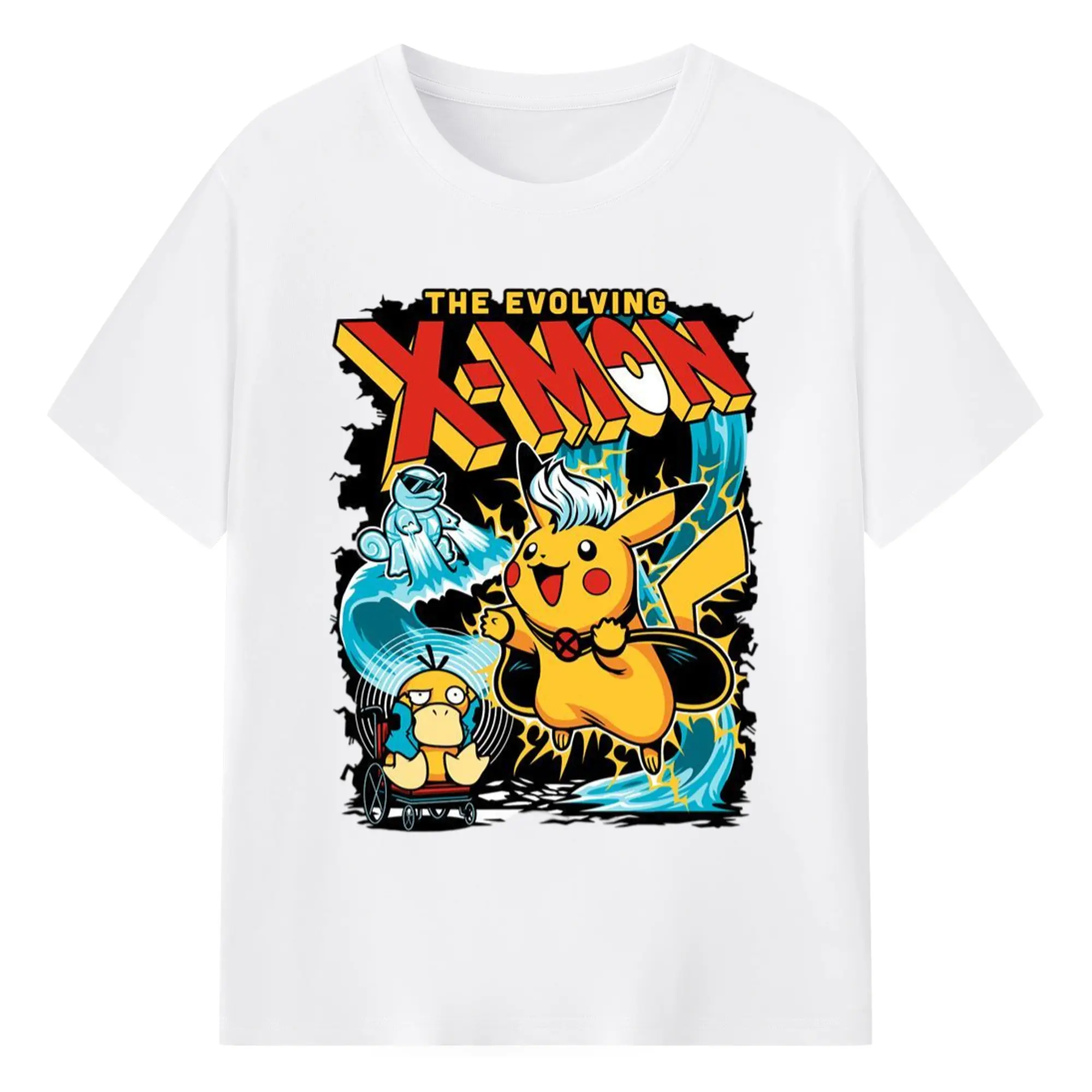 ポケモン ポケモン - 綿100％ 半袖Tシャツ ・ フロントプリント ・ 快適 通気性 ・ 日常使い 散歩 スポーツ用