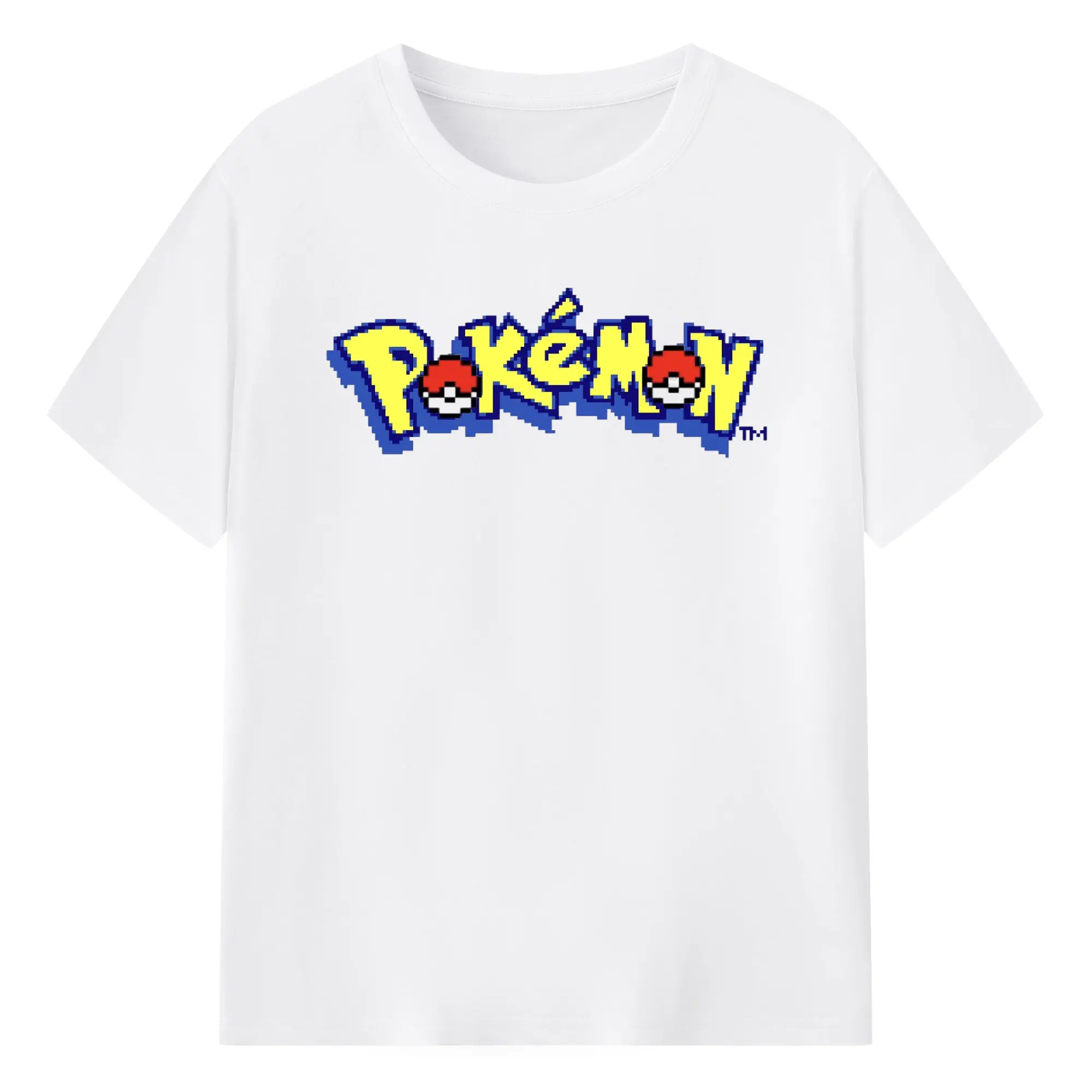 ポケモン 特別限定ロゴ - 綿100％ 半袖Tシャツ ・ フロントプリント ・ 快適 通気性 ・ 日常使い 散歩 スポーツ用
