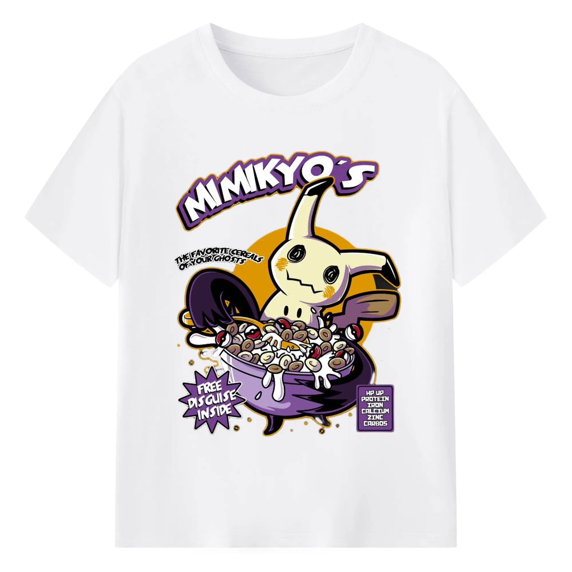 ポケモン  ピカチュウ ミミッキュ - 綿100％ 半袖Tシャツ ・ フロントプリント ・ 快適 通気性 ・ 日常使い 散歩 スポーツ用