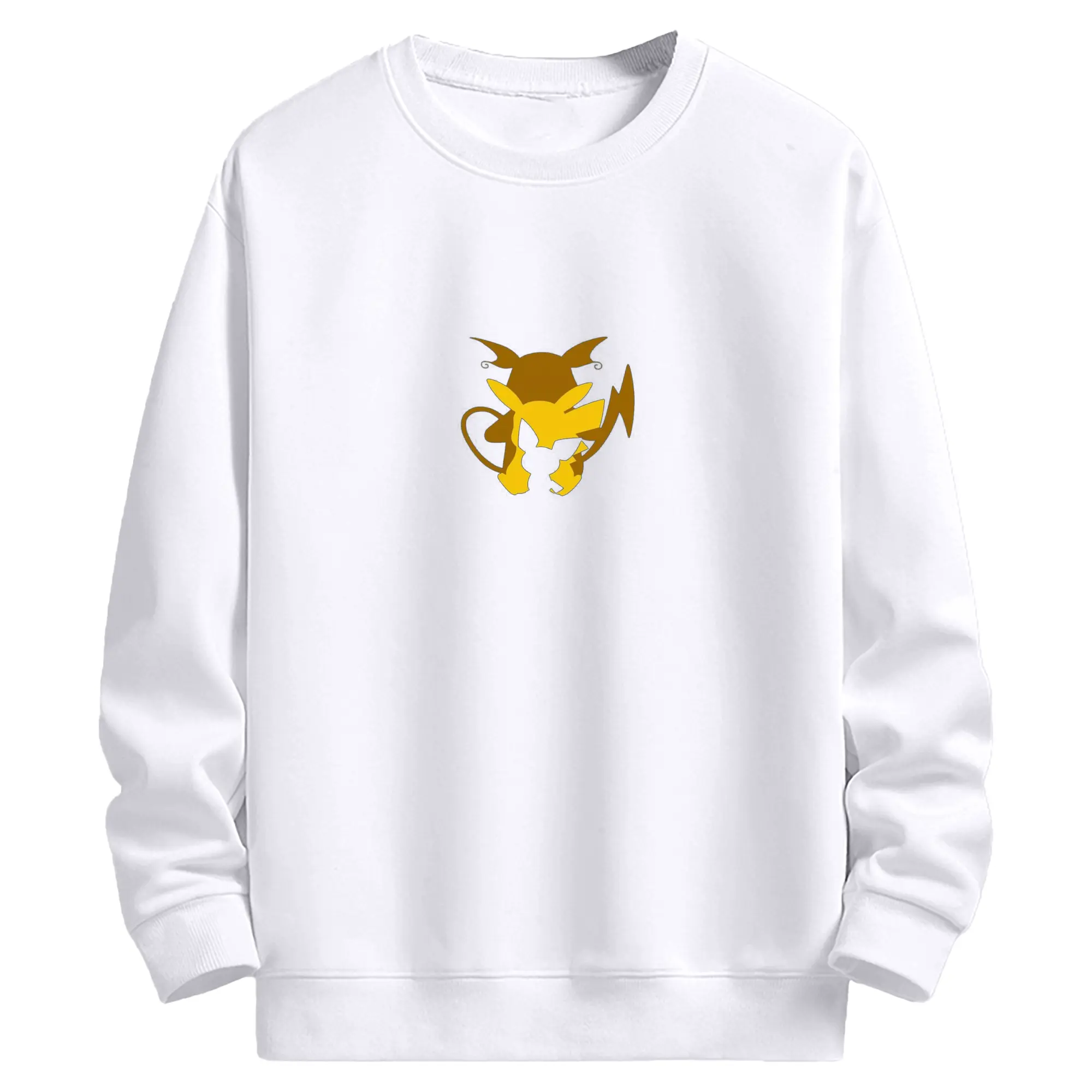 ポケモン ピカチュウ進化 - 高品質 クルーネック スウェット ・ コットン59％ ポリエステル41％ ・ ユニセックス 長袖 トレーナー ・ カジュアル デイリー スポーツ 散歩用