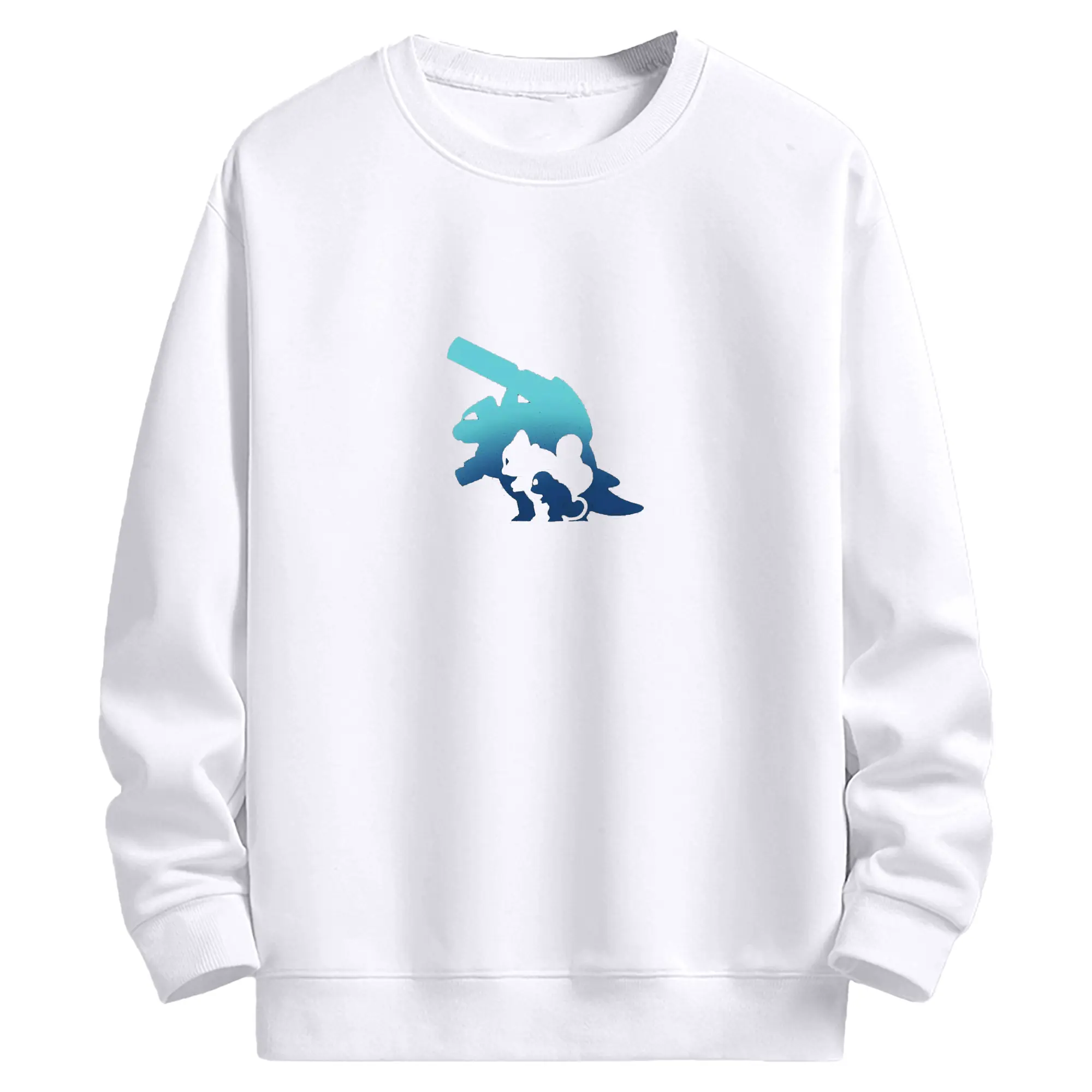 ポケモン カメックス - 高品質 クルーネック スウェット ・ コットン59％ ポリエステル41％ ・ ユニセックス 長袖 トレーナー ・ カジュアル デイリー スポーツ 散歩用