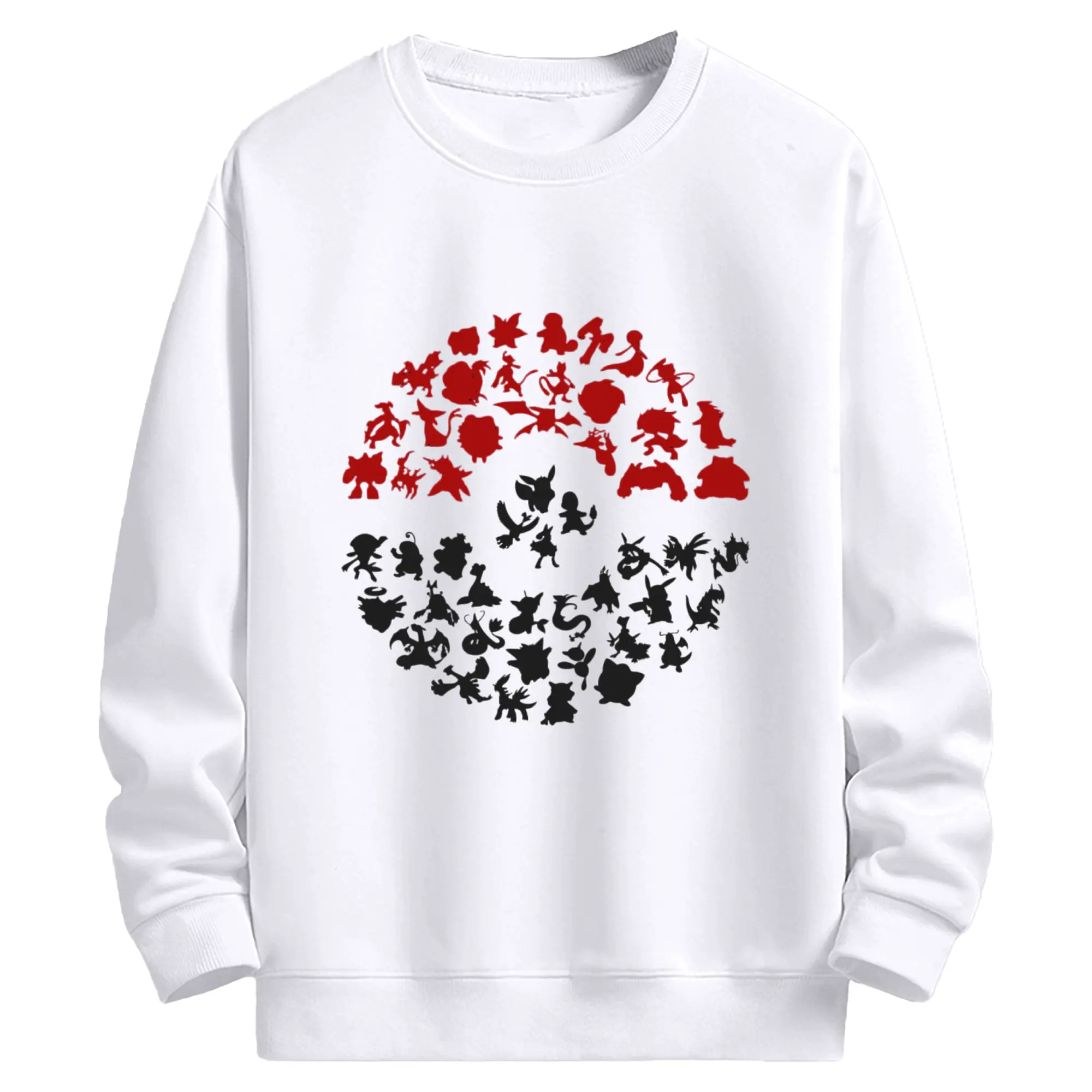 ポケモン モンスターボール図鑑 - 高品質 クルーネック スウェット ・ コットン59％ ポリエステル41％ ・ ユニセックス 長袖 トレーナー ・ カジュアル デイリー スポーツ 散歩用