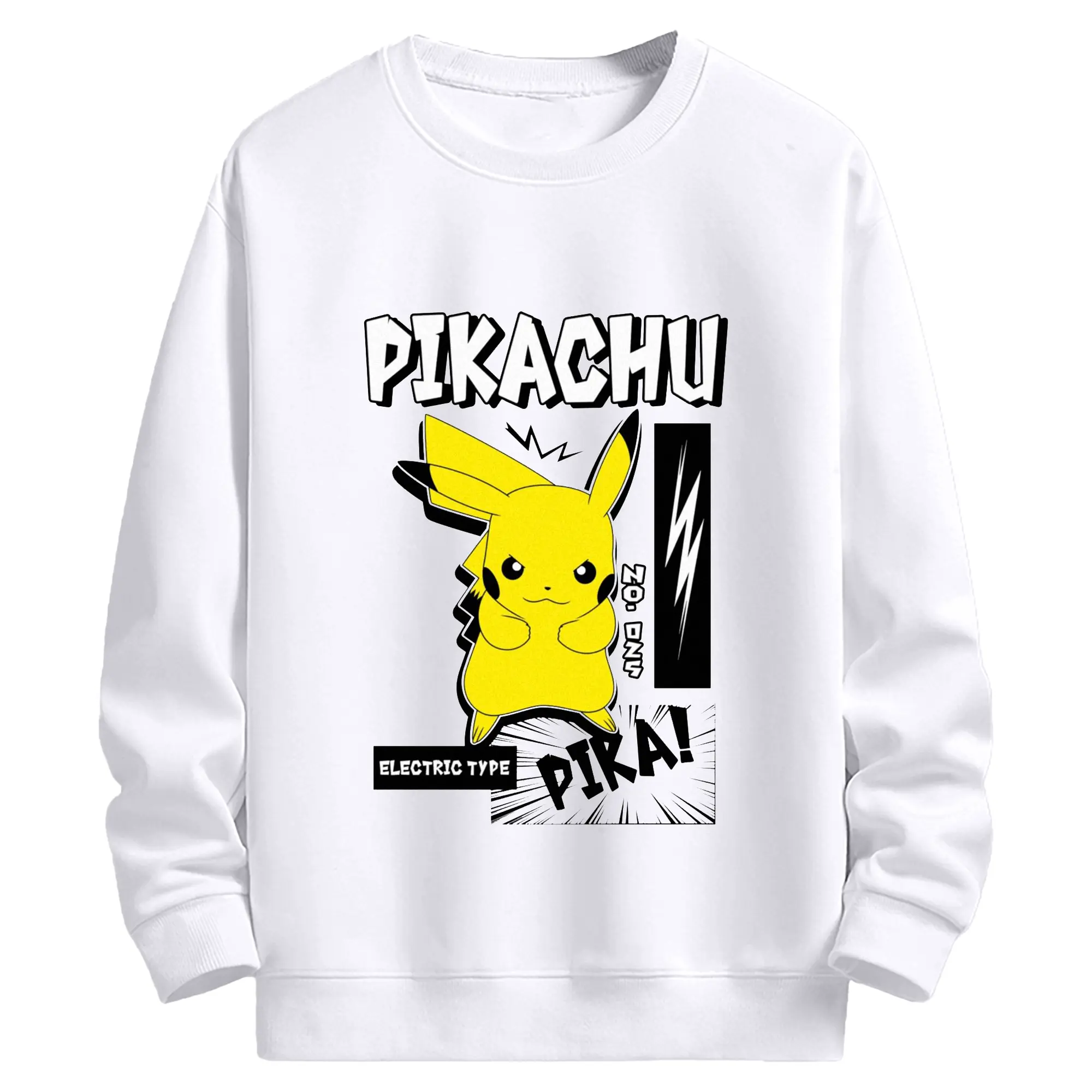 ポケモン ピカチュウ推し - 高品質 クルーネック スウェット ・ コットン59％ ポリエステル41％ ・ ユニセックス 長袖 トレーナー ・ カジュアル デイリー スポーツ 散歩用