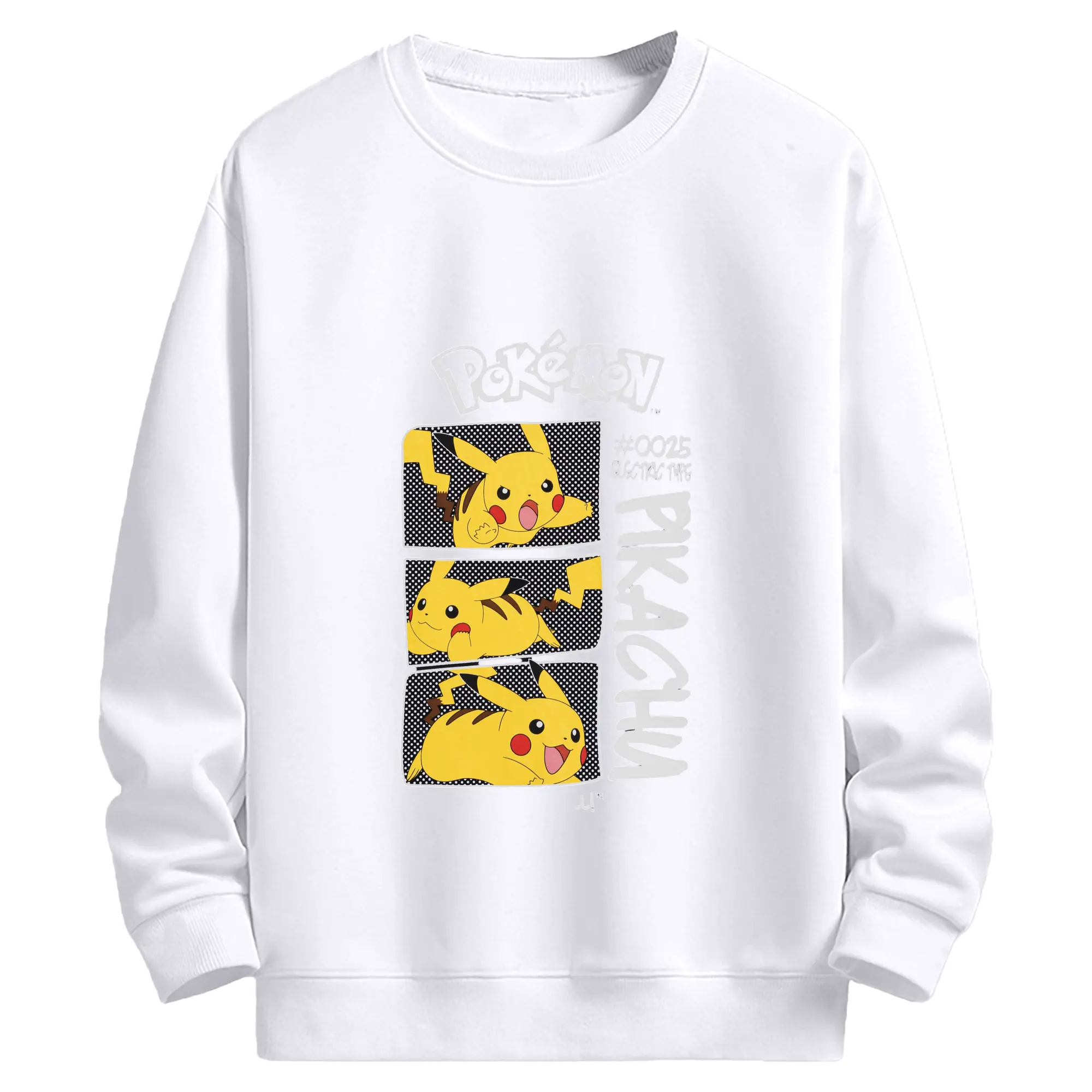 ポケモン ピカチュウ推し - 高品質 クルーネック スウェット ・ コットン59％ ポリエステル41％ ・ ユニセックス 長袖 トレーナー ・ カジュアル デイリー スポーツ 散歩用