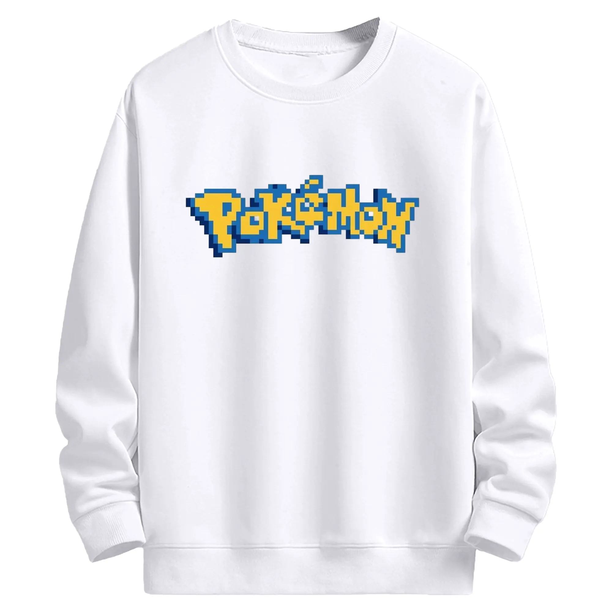 ポケモン クラシックロゴ - 高品質 クルーネック スウェット ・ コットン59％ ポリエステル41％ ・ ユニセックス 長袖 トレーナー ・ カジュアル デイリー スポーツ 散歩用