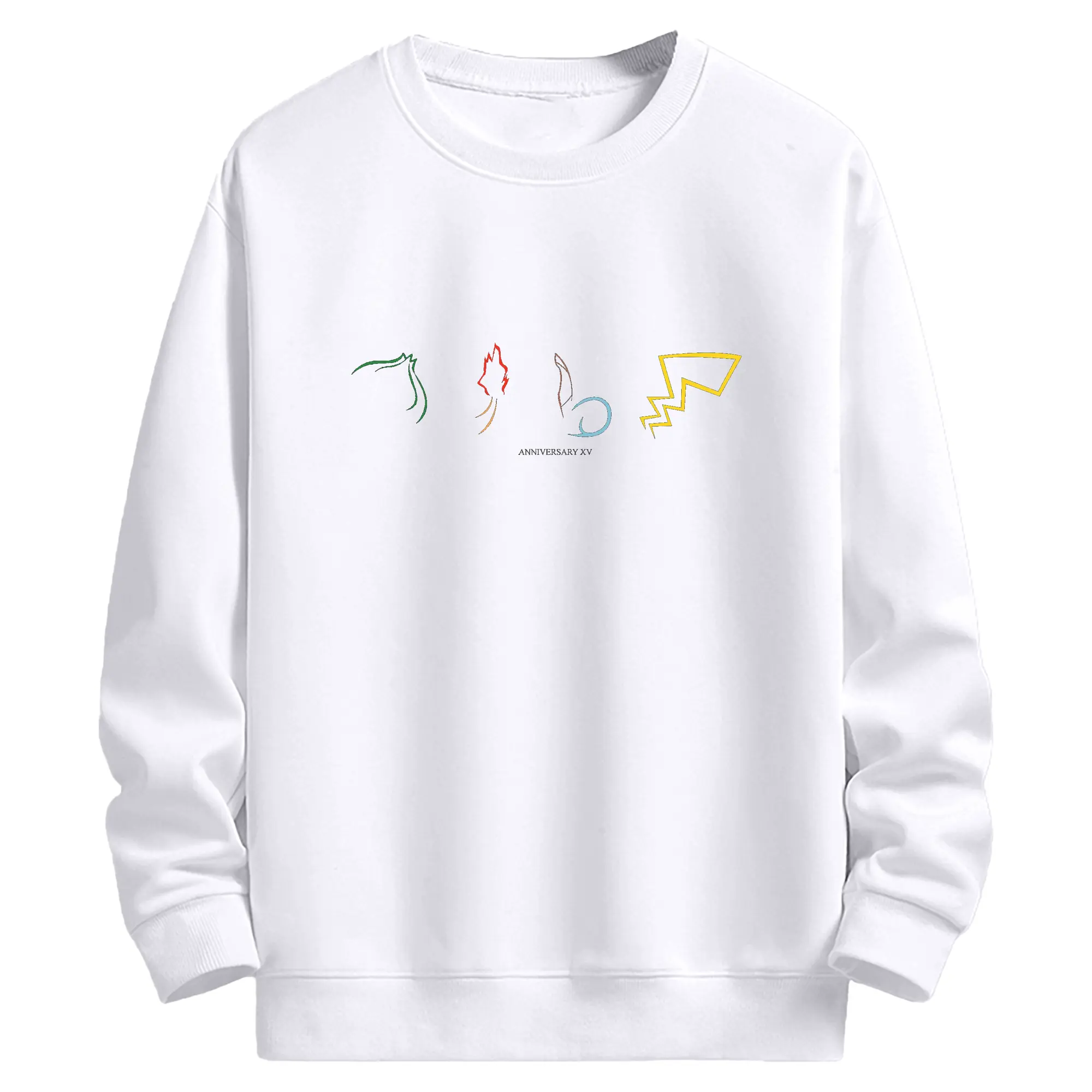 ポケモン シンプルロゴ - 高品質 クルーネック スウェット ・ コットン59％ ポリエステル41％ ・ ユニセックス 長袖 トレーナー ・ カジュアル デイリー スポーツ 散歩用