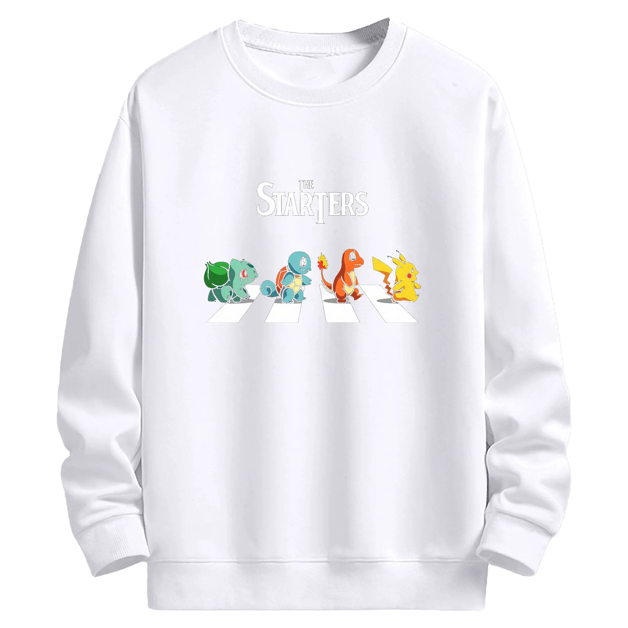 ポケモン　リザードンとピカチュウ - 高品質 クルーネック スウェット ・ コットン59％ ポリエステル41％ ・ ユニセックス 長袖 トレーナー ・ カジュアル デイリー スポーツ 散歩用