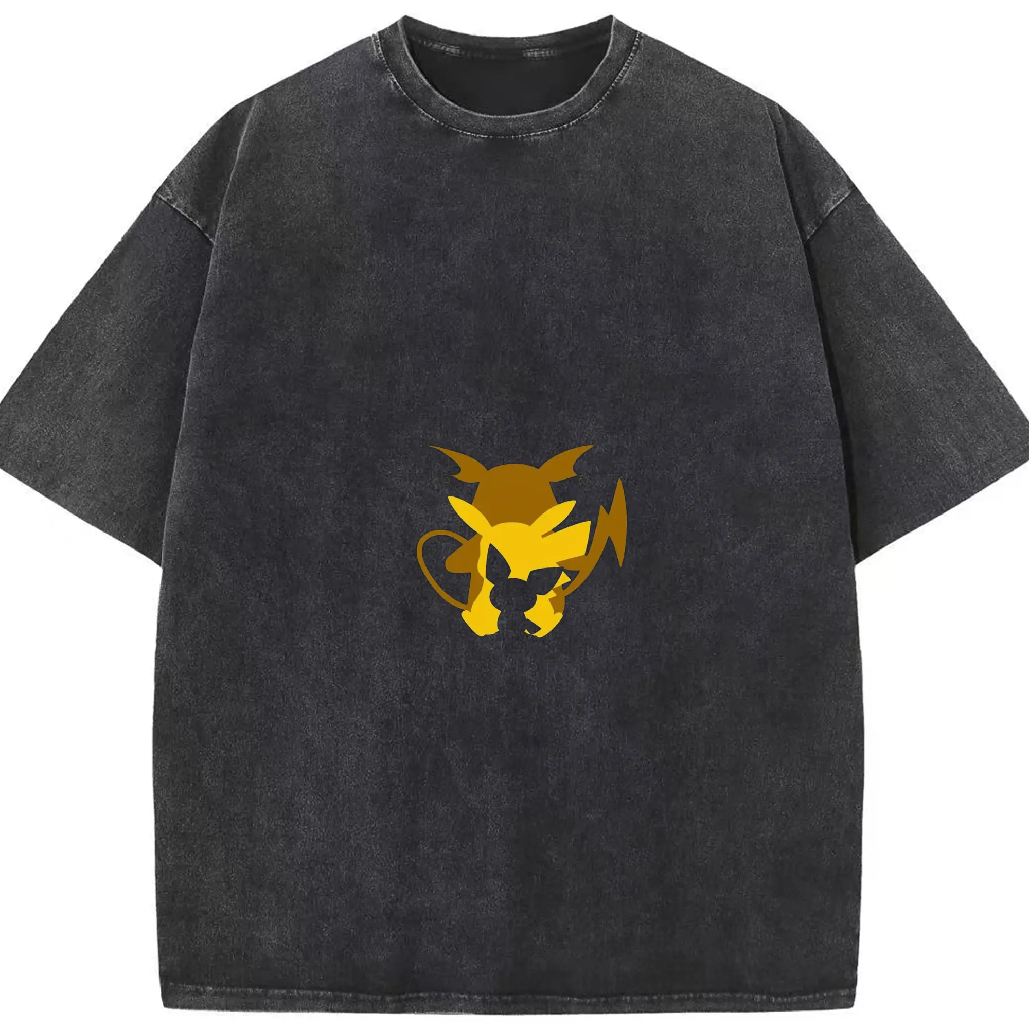 ポケモン ピカチュウ進化 - 綿100％ ヴィンテージ風 半袖Tシャツ ・ フロントプリント ・ 柔らか肌触り ・ 通気性 快適 ・ スポーツ カジュアル 外出用