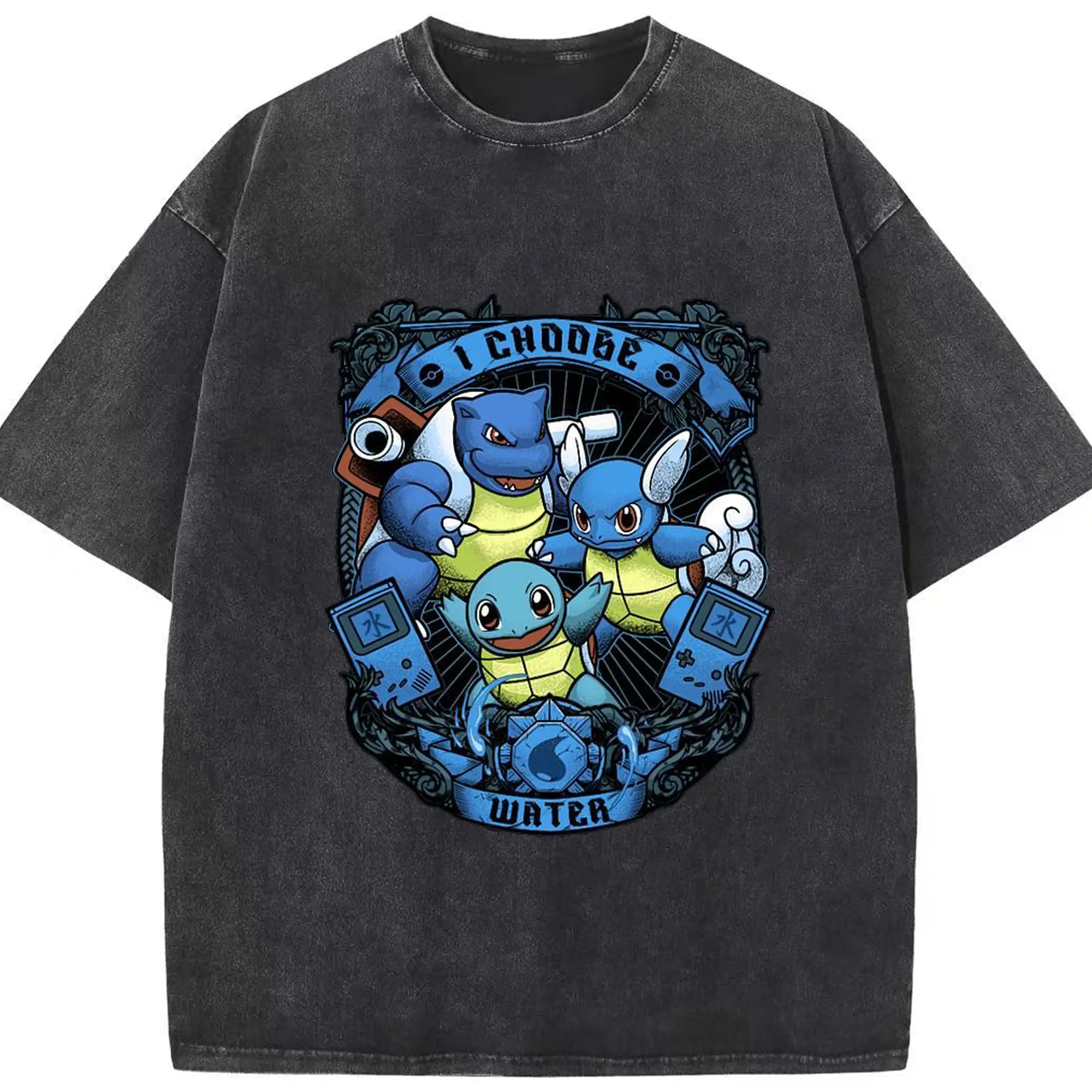 ポケモン - 綿100％ ヴィンテージ風 半袖Tシャツ ・ フロントプリント ・ 柔らか肌触り ・ 通気性 快適 ・ スポーツ カジュアル 外出用
