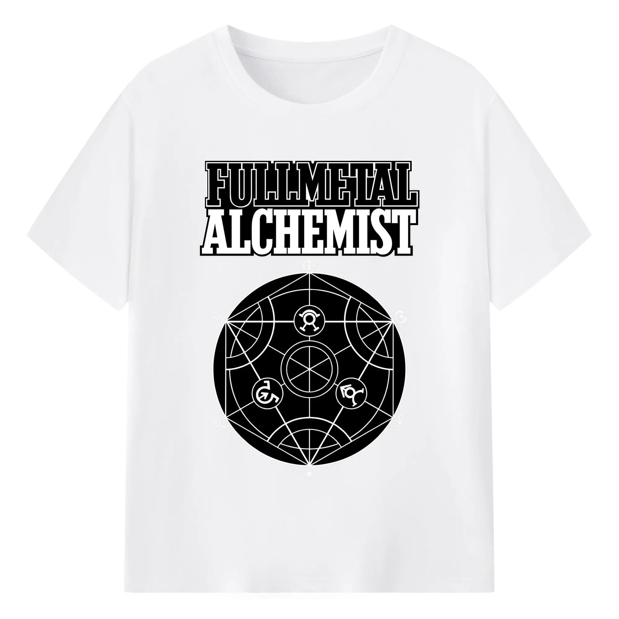 鋼の錬金術師 ハガレン等価交換 - 綿100％ 半袖Tシャツ ・ フロントプリント ・ 快適 通気性 ・ 日常使い 散歩 スポーツ用