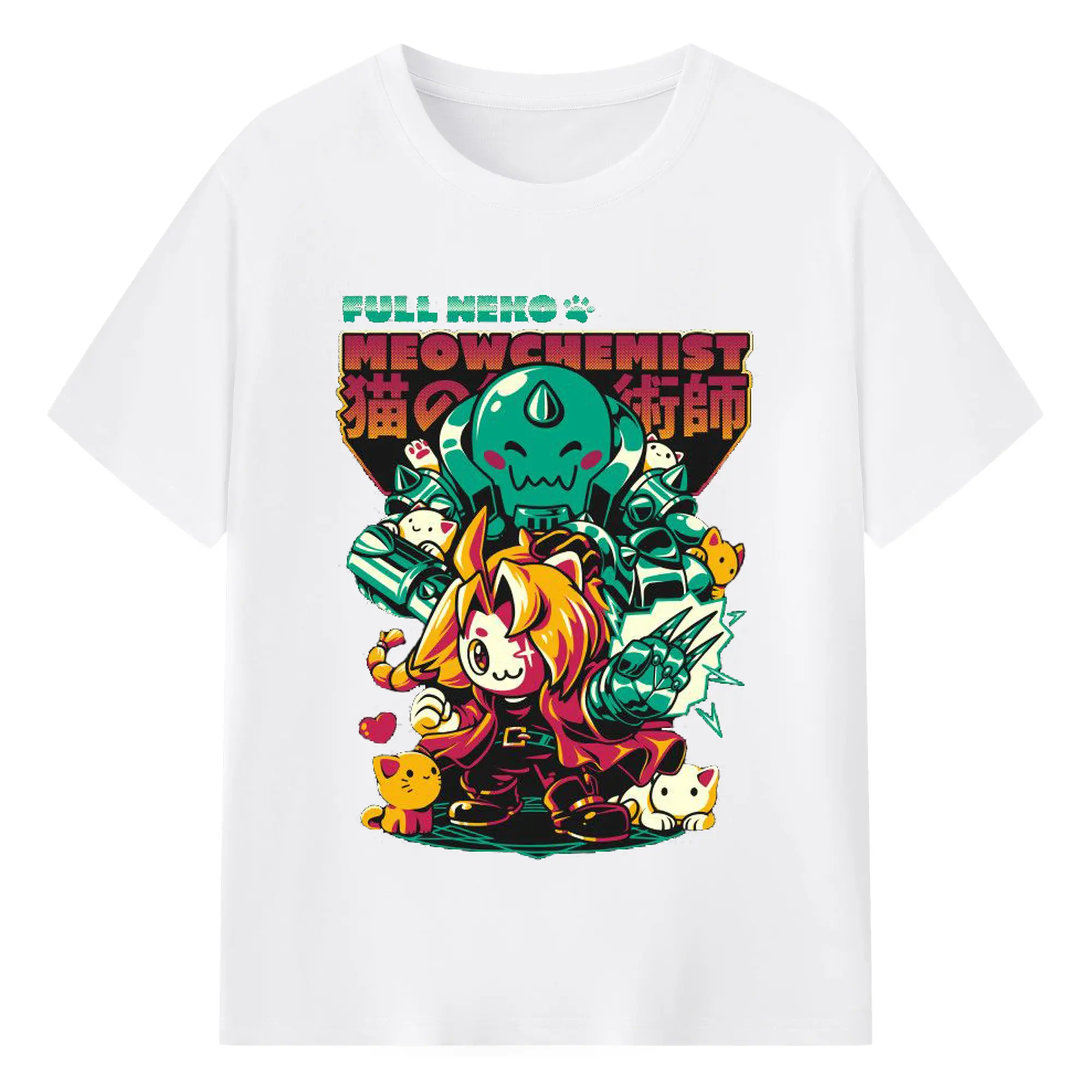 鋼の錬金術師 デフォルトエルリック兄弟 - 綿100％ 半袖Tシャツ ・ フロントプリント ・ 快適 通気性 ・ 日常使い 散歩 スポーツ用