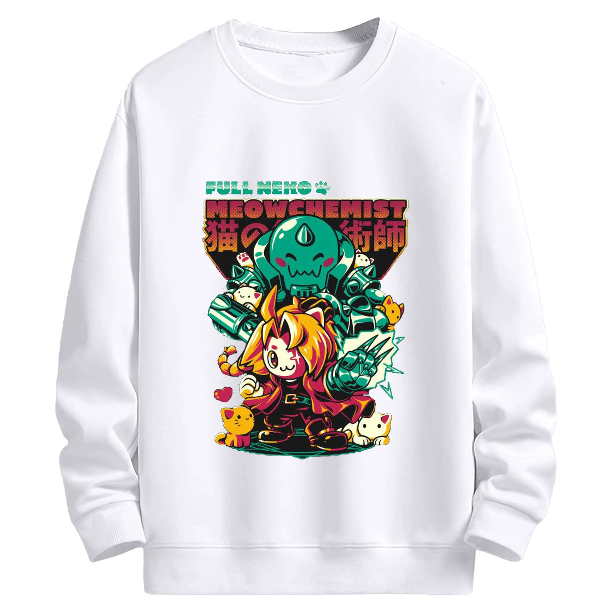 鋼の錬金術師 デフォルトエルリック兄弟 - 高品質 クルーネック スウェット ・ コットン59％ ポリエステル41％ ・ ユニセックス 長袖 トレーナー ・ カジュアル デイリー スポーツ 散歩用