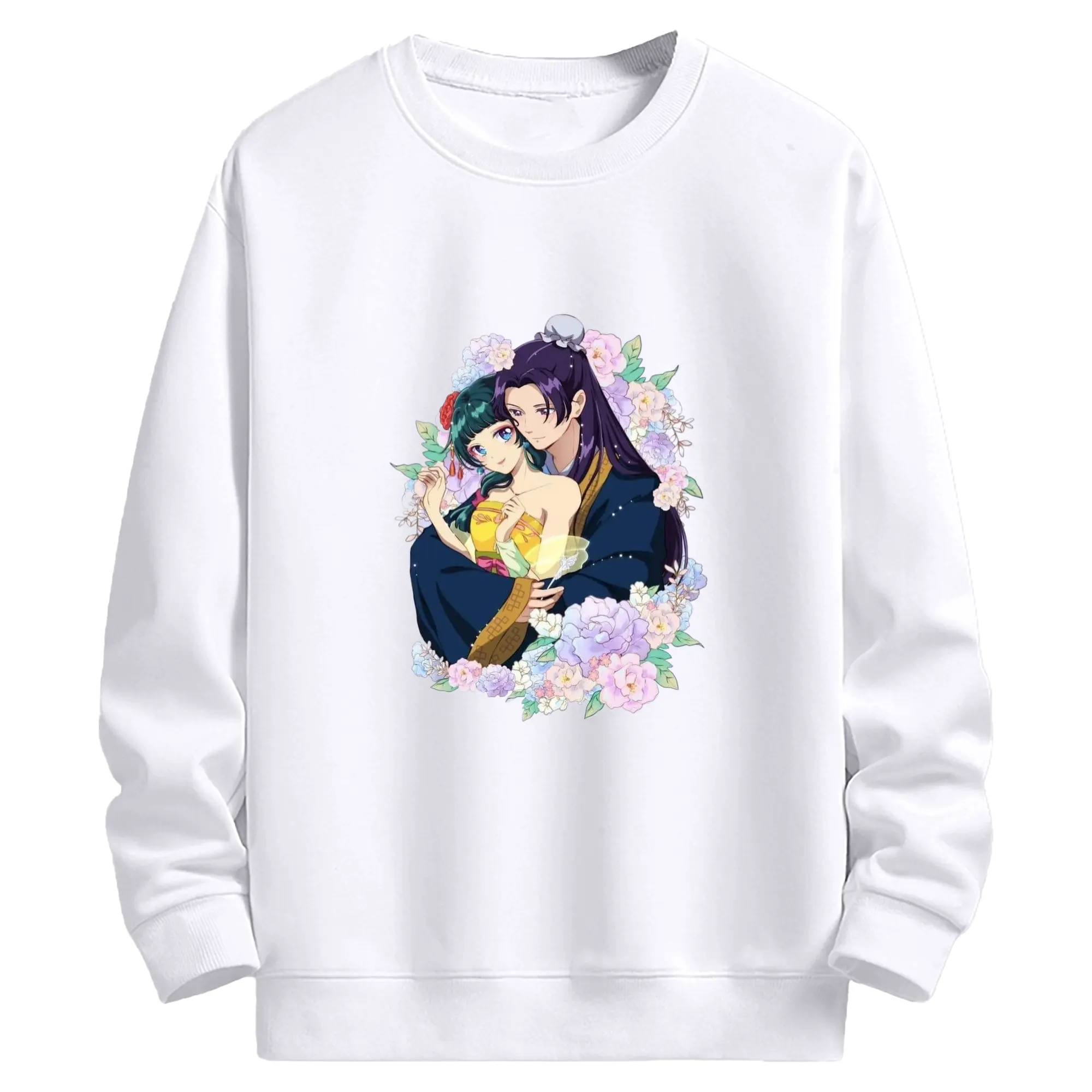 薬屋のひとりごと壬氏 謎解き 宮廷生活 - 高品質 クルーネック スウェット ・ コットン59％ ポリエステル41％ ・ ユニセックス 長袖 トレーナー ・ カジュアル デイリー スポーツ 散歩用