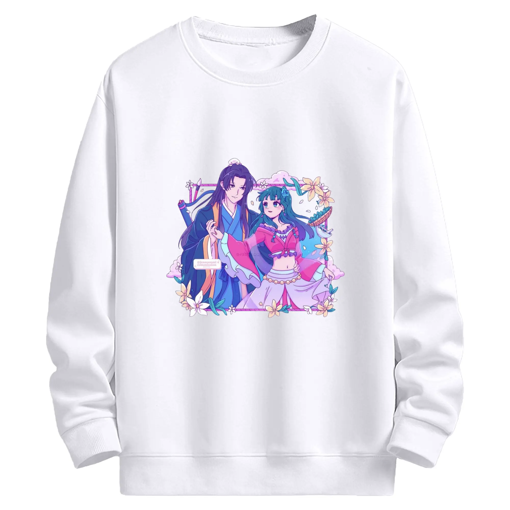 薬屋のひとりごと 謎解き 宮廷生活 - 高品質 クルーネック スウェット ・ コットン59％ ポリエステル41％ ・ ユニセックス 長袖 トレーナー ・ カジュアル デイリー スポーツ 散歩用