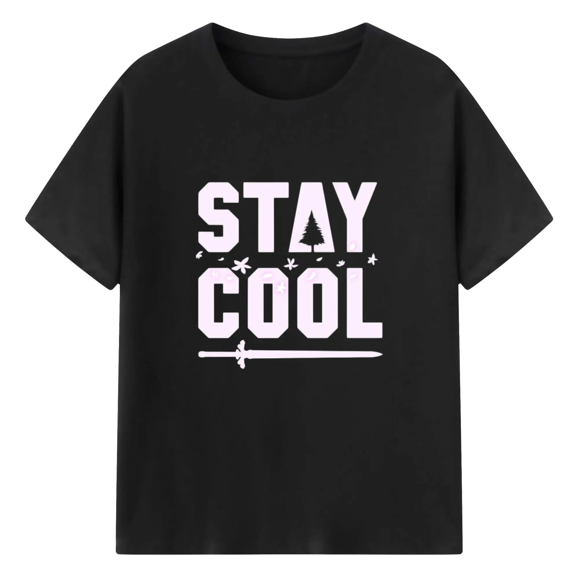 ソードアートオンライン シンプルロゴ - 綿100％ 半袖Tシャツ ・ フロントプリント ・ 快適 通気性 ・ 日常使い 散歩 スポーツ用