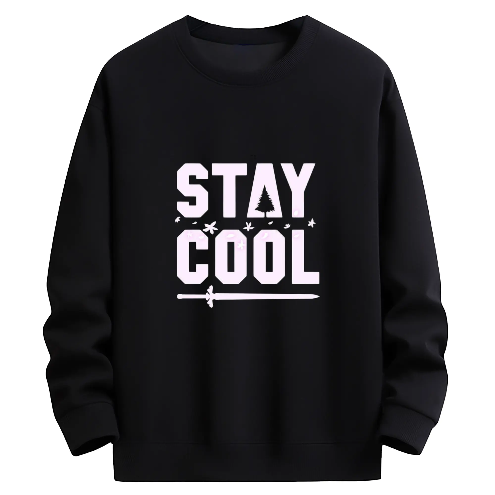 ソードアートオンライン シンプルロゴ - 高品質 クルーネック スウェット ・ コットン59％ ポリエステル41％ ・ ユニセックス 長袖 トレーナー ・ カジュアル デイリー スポーツ 散歩用