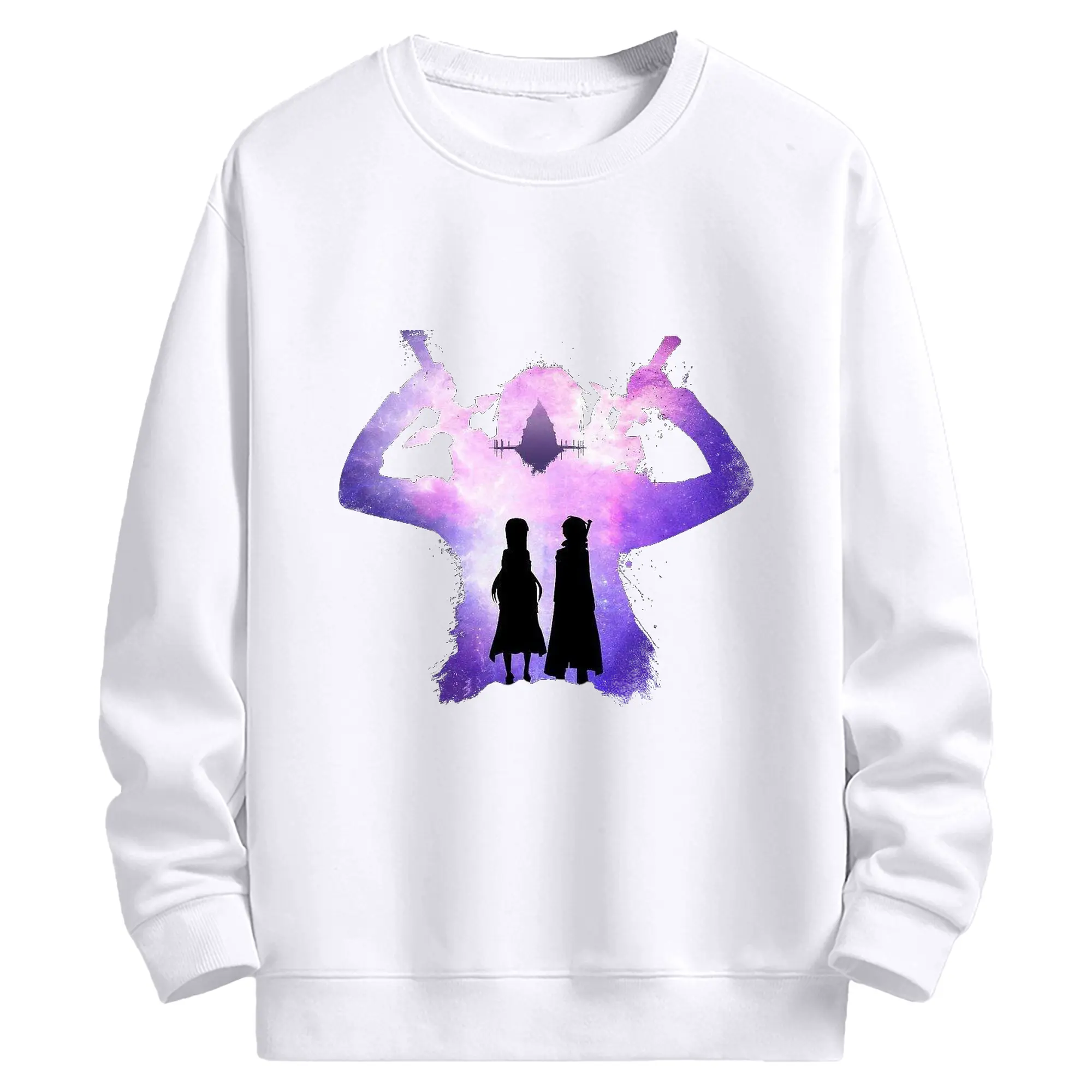 ソードアートオンライン SAOアリシゼーション - 高品質 クルーネック スウェット ・ コットン59％ ポリエステル41％ ・ ユニセックス 長袖 トレーナー ・ カジュアル デイリー スポーツ 散歩用