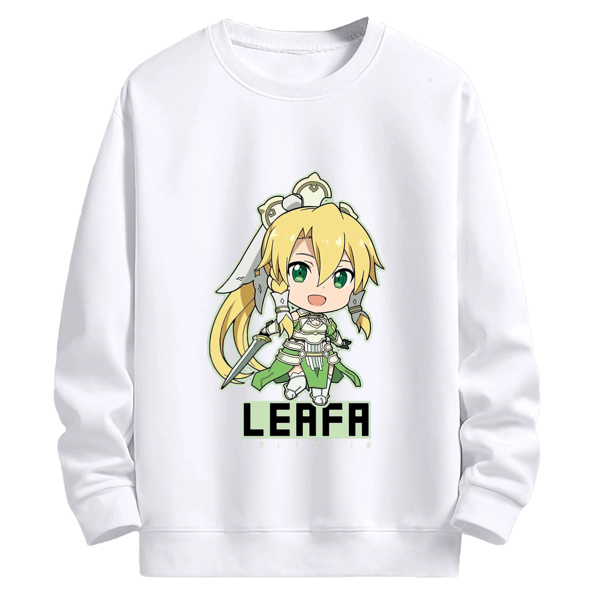 ソードアートオンライン デフォルトリーファ - 高品質 クルーネック スウェット ・ コットン59％ ポリエステル41％ ・ ユニセックス 長袖 トレーナー ・ カジュアル デイリー スポーツ 散歩用