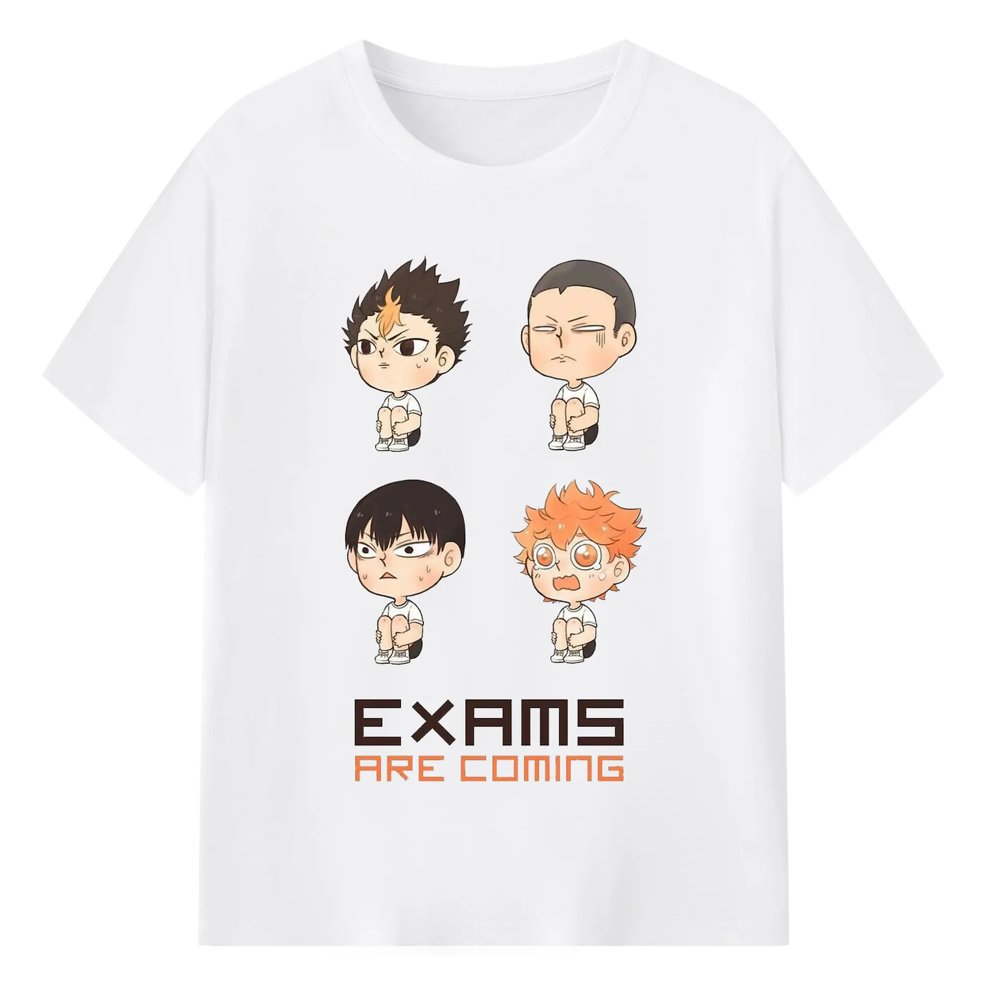 ハイキュー！！ - 綿100％ 半袖Tシャツ ・ フロントプリント ・ 快適 通気性 ・ 日常使い 散歩 スポーツ用