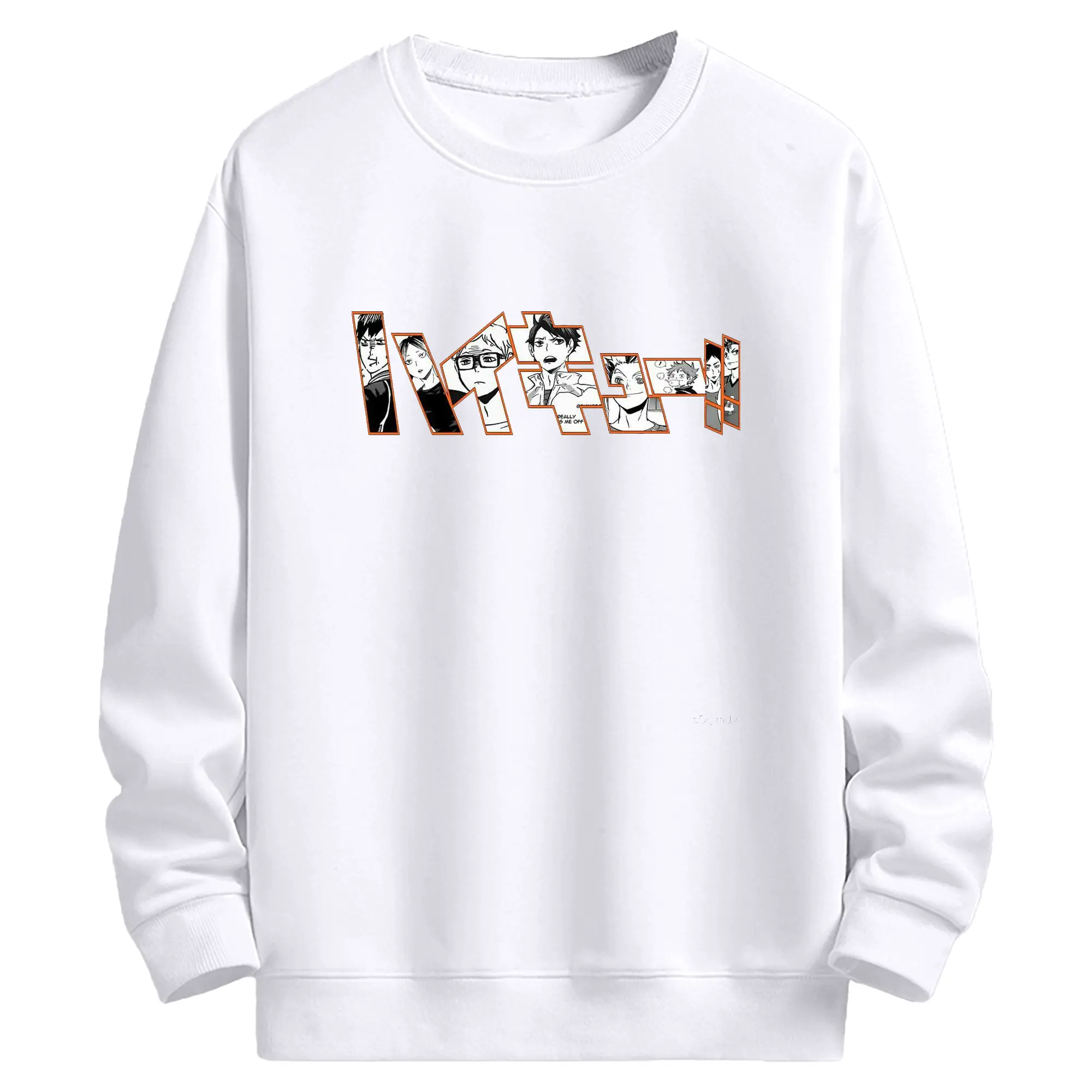 ハイキュー！！シンプルロゴ - 高品質 クルーネック スウェット ・ コットン59％ ポリエステル41％ ・ ユニセックス 長袖 トレーナー ・ カジュアル デイリー スポーツ 散歩用