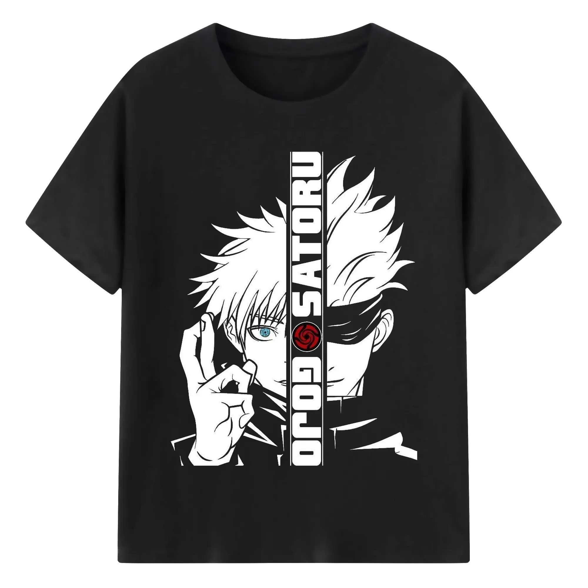 呪術廻戦  無量空処 名場面 - 綿100％ 半袖Tシャツ ・ フロントプリント ・ 快適 通気性 ・ 日常使い 散歩 スポーツ用