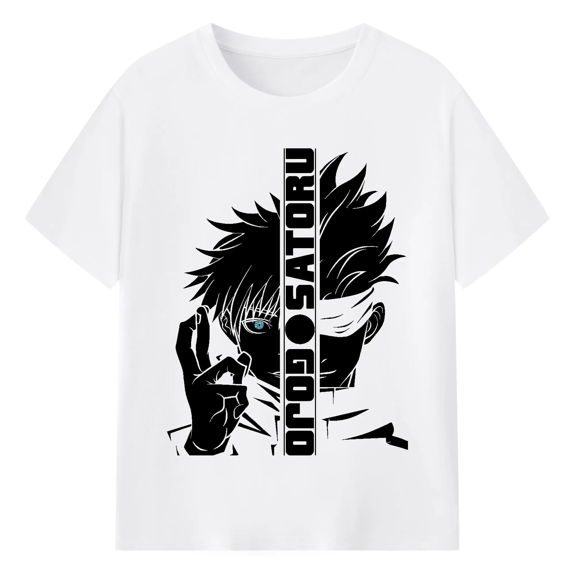 呪術廻戦 五条悟 無量空処 名場面 - 綿100％ 半袖Tシャツ ・ フロントプリント ・ 快適 通気性 ・ 日常使い 散歩 スポーツ用