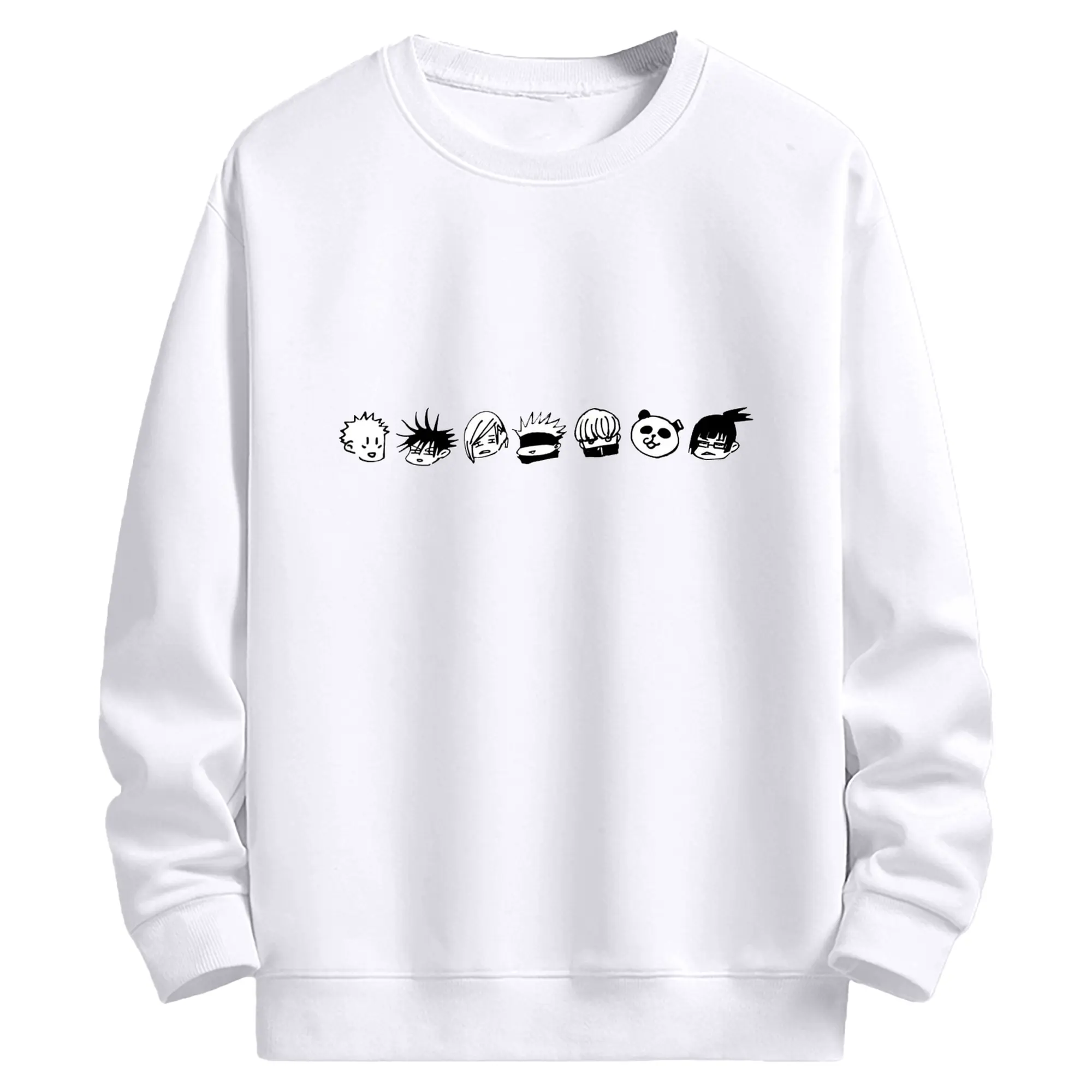 呪術廻戦呪術高専 - 高品質 クルーネック スウェット ・ コットン59％ ポリエステル41％ ・ ユニセックス 長袖 トレーナー ・ カジュアル デイリー スポーツ 散歩用