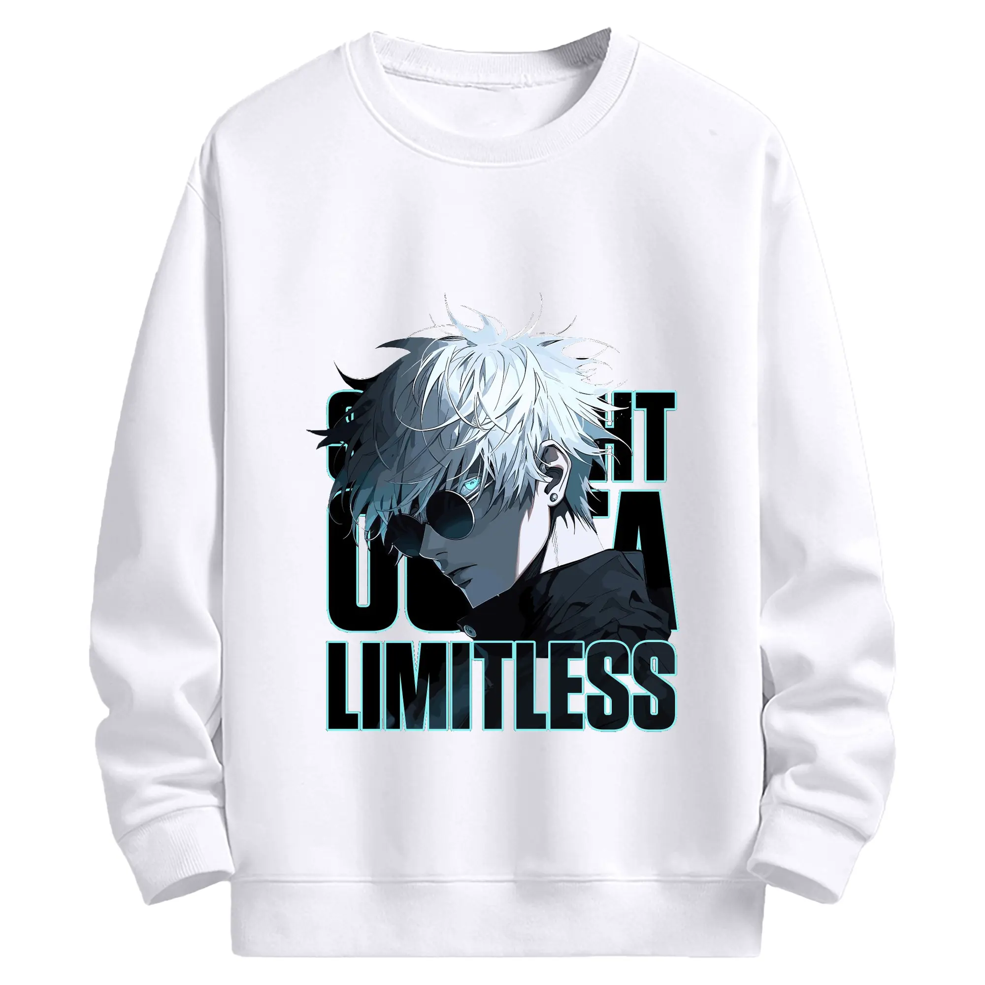 呪術廻戦 五条悟かっこいい　 - 高品質 クルーネック スウェット ・ コットン59％ ポリエステル41％ ・ ユニセックス 長袖 トレーナー ・ カジュアル デイリー スポーツ 散歩用