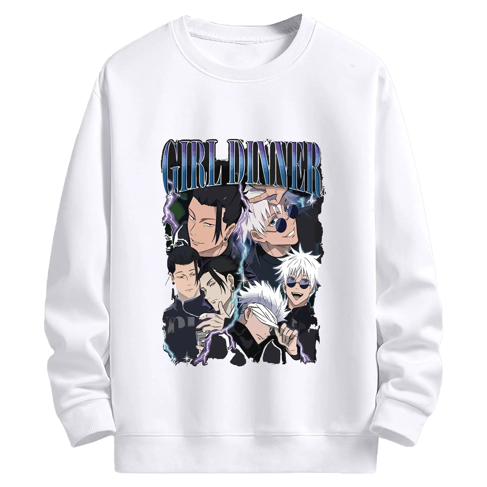 呪術廻戦 五条悟＆夏油傑 高専時代 - 高品質 クルーネック スウェット ・ コットン59％ ポリエステル41％ ・ ユニセックス 長袖 トレーナー ・ カジュアル デイリー スポーツ 散歩用