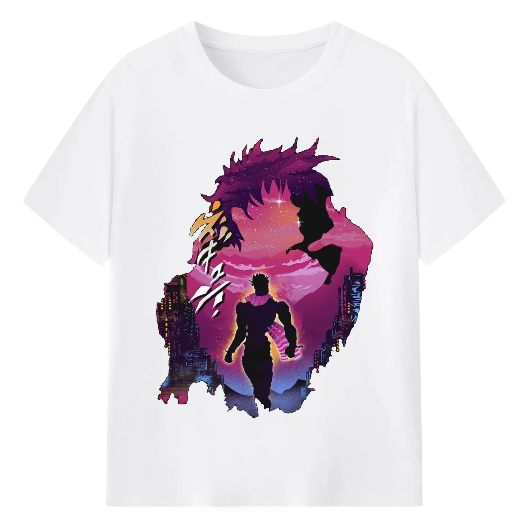 ジョジョの奇妙な冒険 - 綿100％ 半袖Tシャツ ・ フロントプリント ・ 快適 通気性 ・ 日常使い 散歩 スポーツ用