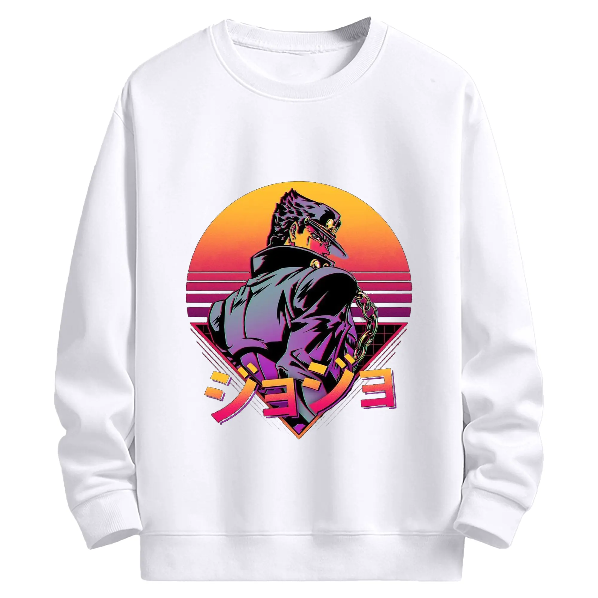 ジョジョの奇妙な冒険 ジョナサン・ジョースター - 高品質 クルーネック スウェット ・ コットン59％ ポリエステル41％ ・ ユニセックス 長袖 トレーナー ・ カジュアル デイリー スポーツ 散歩用