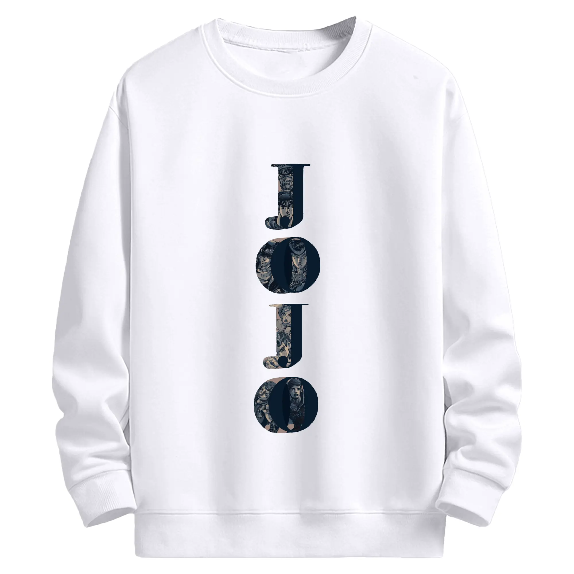 ジョジョの奇妙な冒険 - 高品質 クルーネック スウェット ・ コットン59％ ポリエステル41％ ・ ユニセックス 長袖 トレーナー ・ カジュアル デイリー スポーツ 散歩用