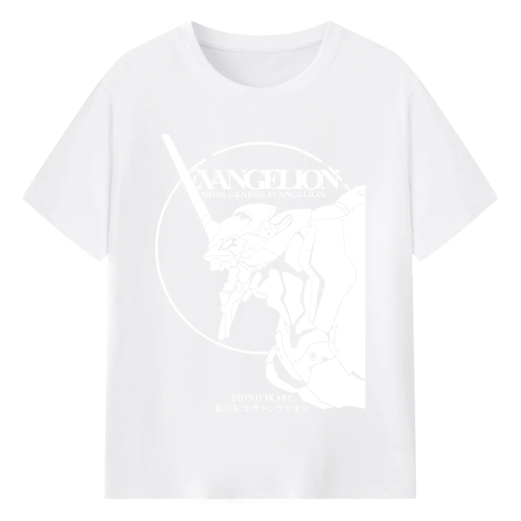 エヴァンゲリオン EVA初号機 - 綿100％ 半袖Tシャツ ・ フロントプリント ・ 快適 通気性 ・ 日常使い 散歩 スポーツ用