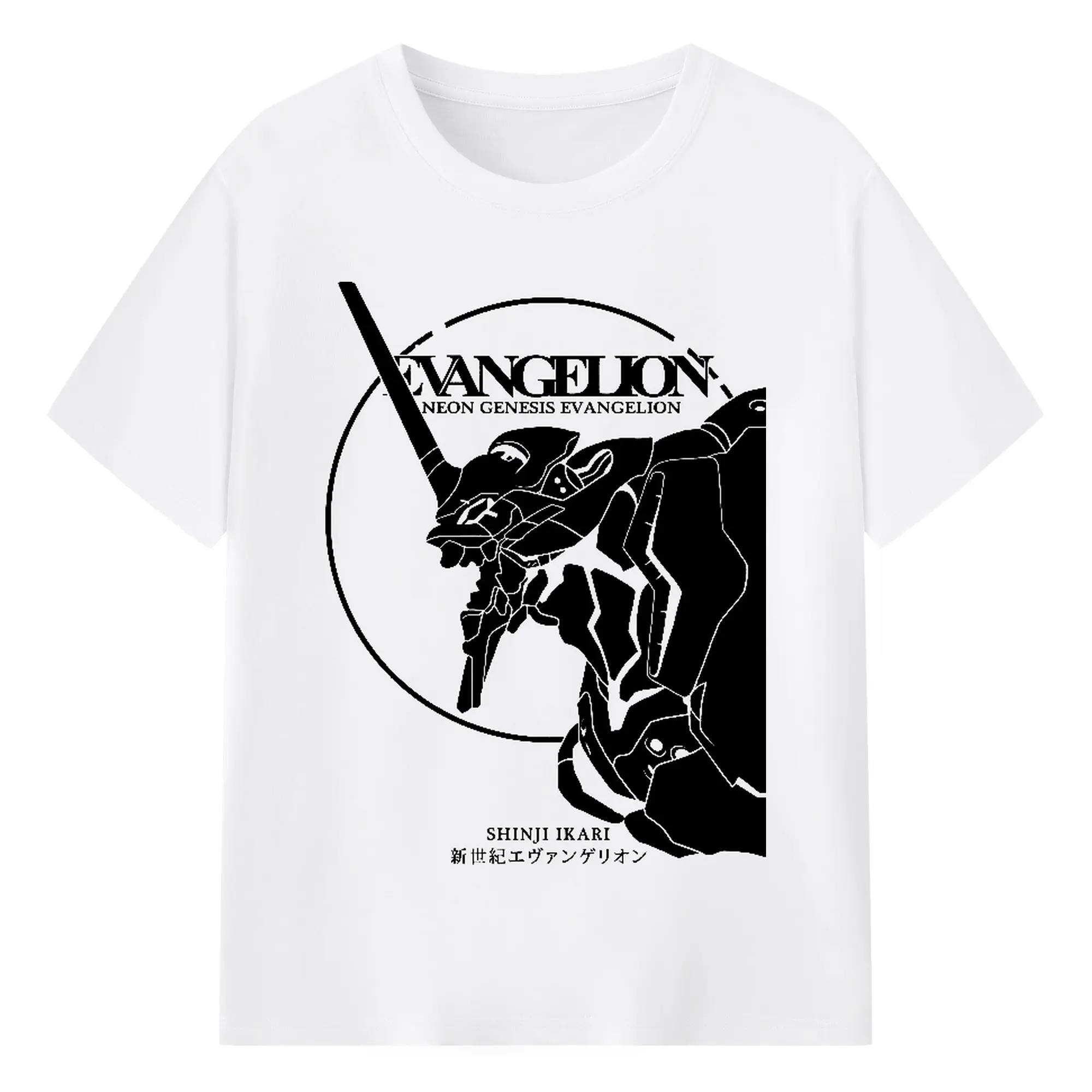 エヴァンゲリオン EVA初号機 - 綿100％ 半袖Tシャツ ・ フロントプリント ・ 快適 通気性 ・ 日常使い 散歩 スポーツ用