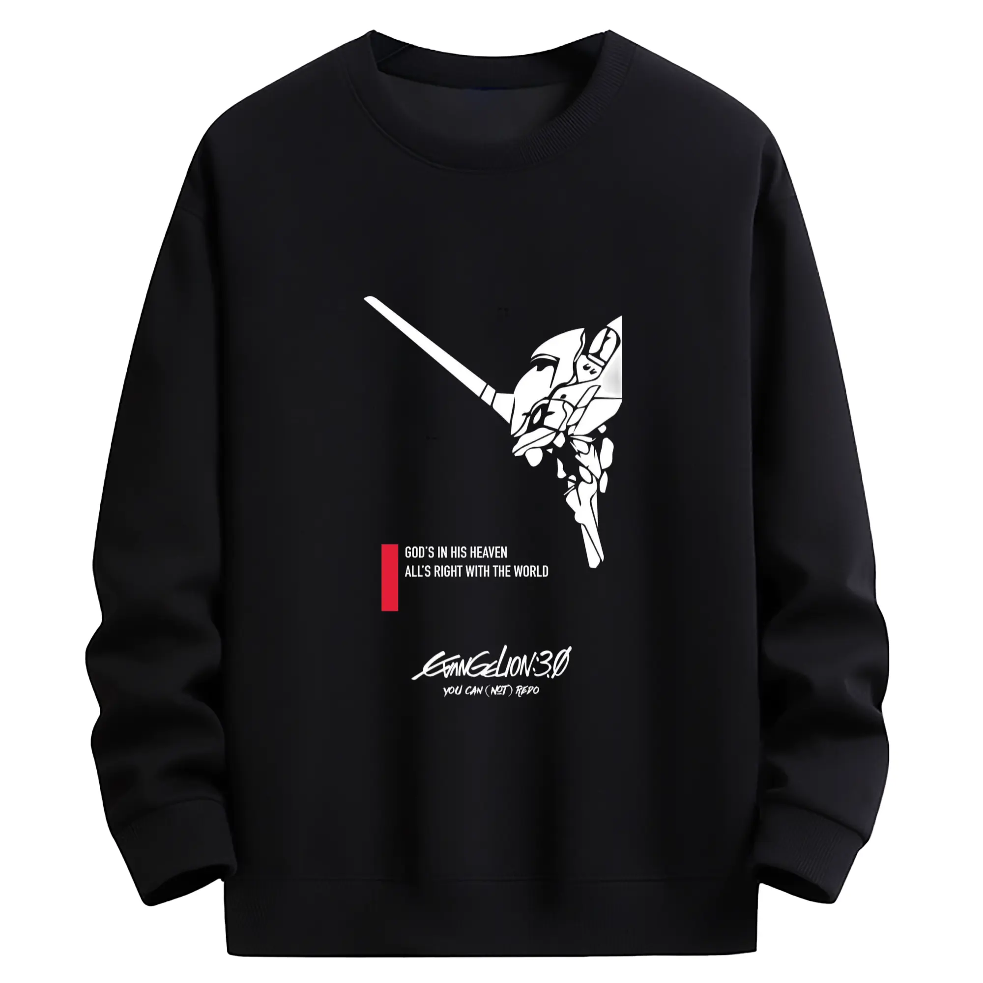 エヴァンゲリオン EVA初号機 - 高品質 クルーネック スウェット ・ コットン59％ ポリエステル41％ ・ ユニセックス 長袖 トレーナー ・ カジュアル デイリー スポーツ 散歩用