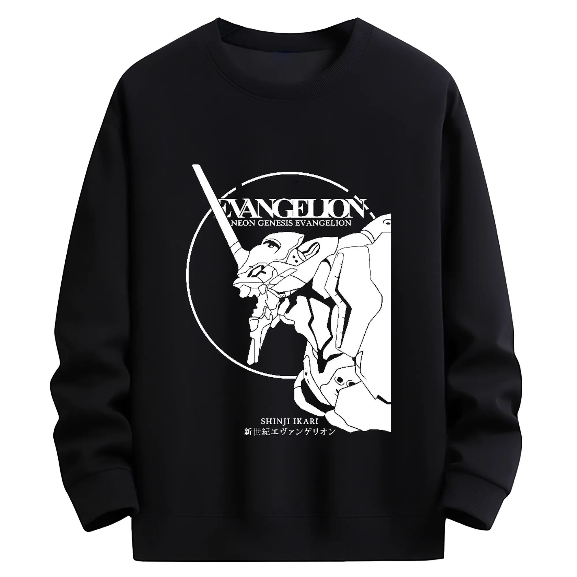 エヴァンゲリオン EVA初号機 - 高品質 クルーネック スウェット ・ コットン59％ ポリエステル41％ ・ ユニセックス 長袖 トレーナー ・ カジュアル デイリー スポーツ 散歩用