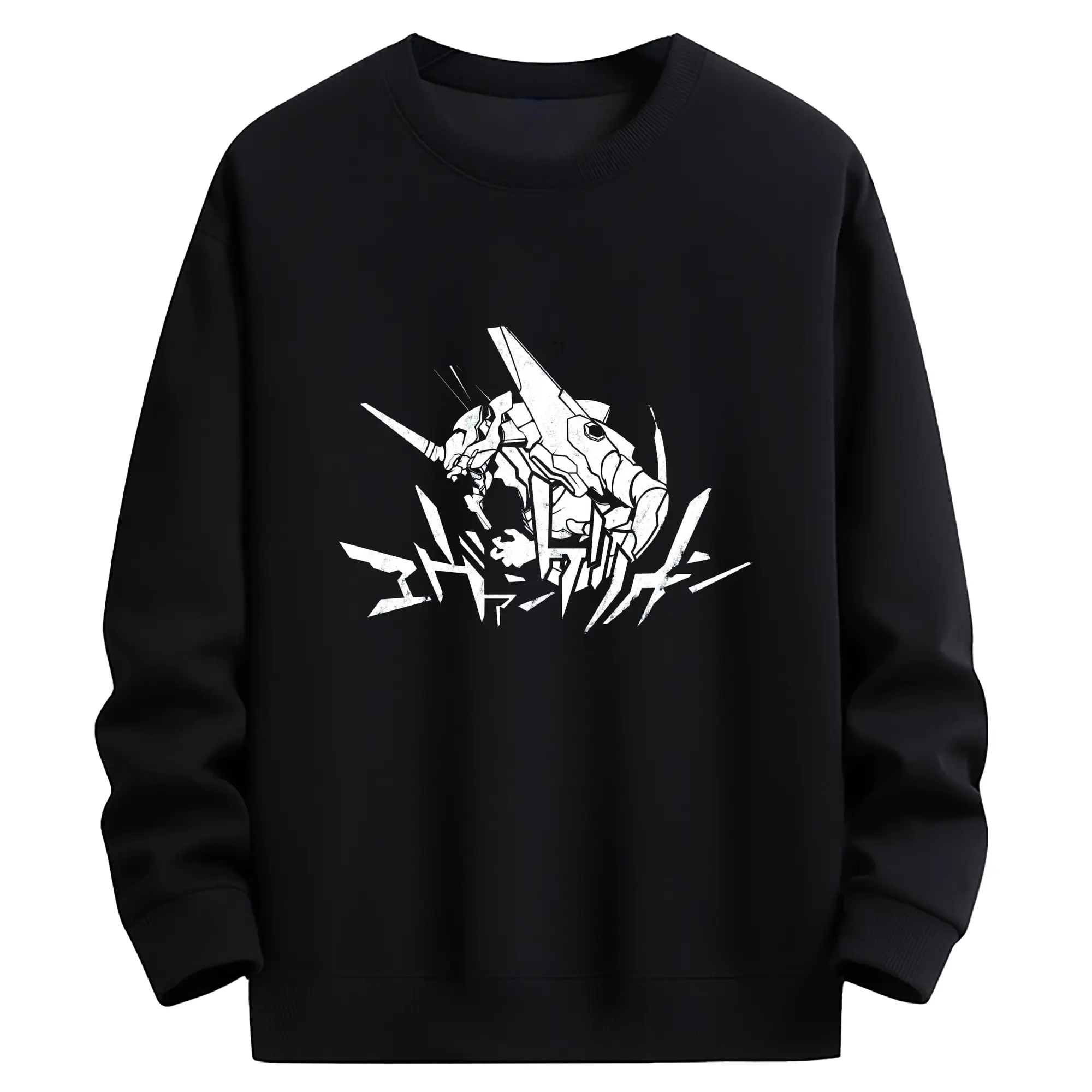 エヴァンゲリオン シンプルロゴ - 高品質 クルーネック スウェット ・ コットン59％ ポリエステル41％ ・ ユニセックス 長袖 トレーナー ・ カジュアル デイリー スポーツ 散歩用