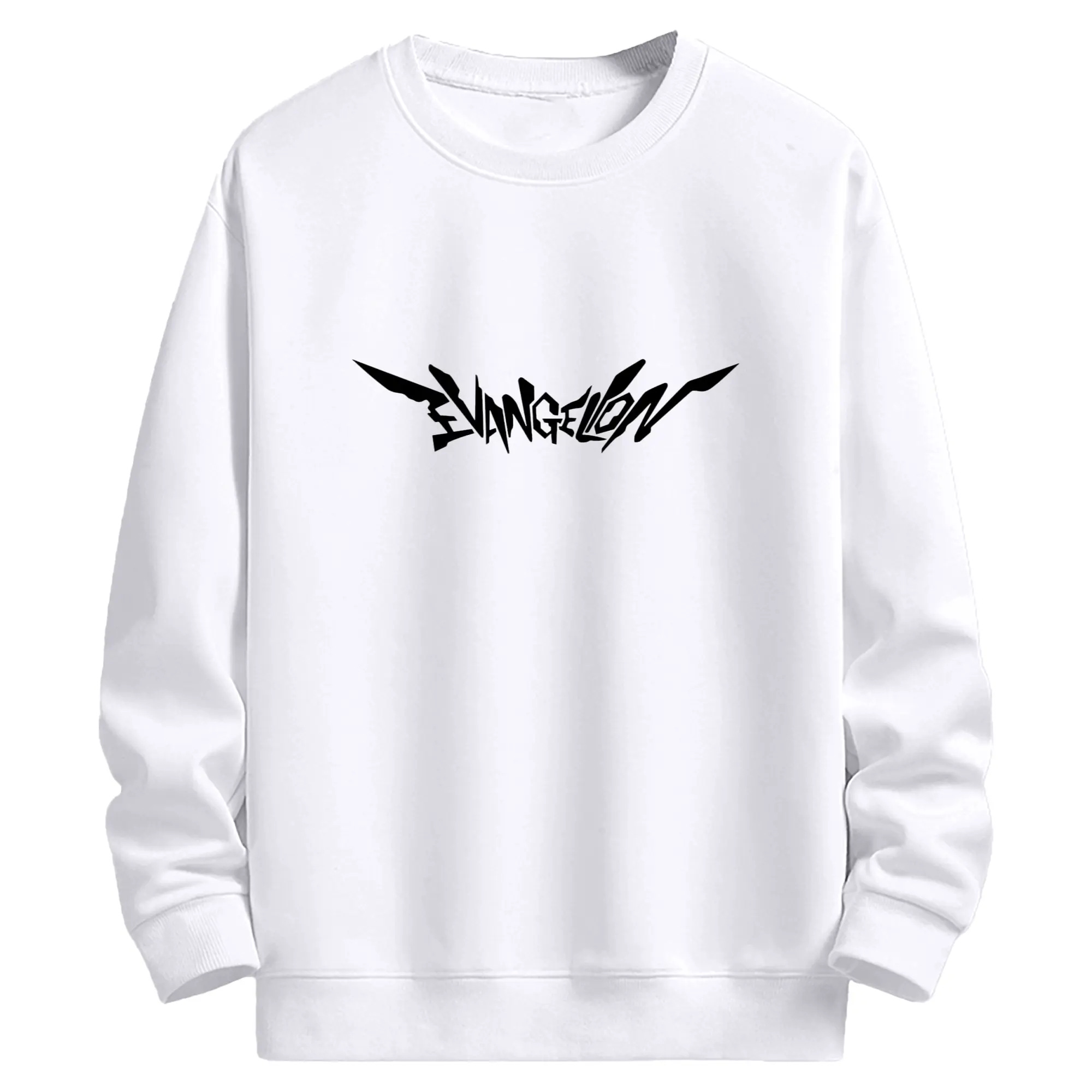 エヴァンゲリオン シンプルロゴ - 高品質 クルーネック スウェット ・ コットン59％ ポリエステル41％ ・ ユニセックス 長袖 トレーナー ・ カジュアル デイリー スポーツ 散歩用