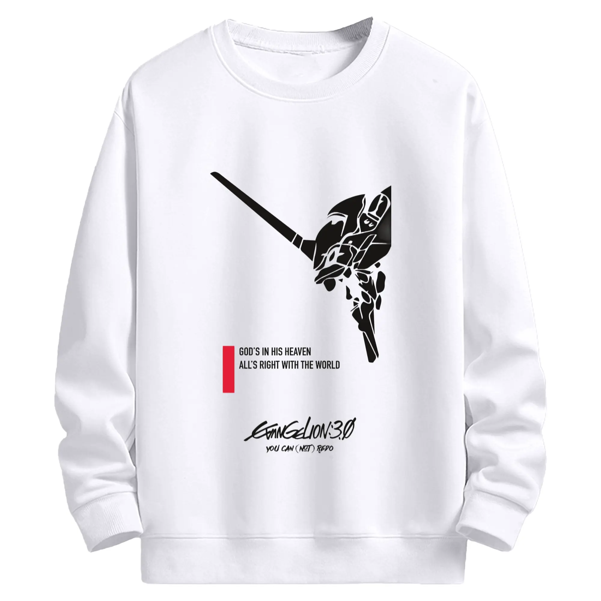 エヴァンゲリオン EVA初号機 - 高品質 クルーネック スウェット ・ コットン59％ ポリエステル41％ ・ ユニセックス 長袖 トレーナー ・ カジュアル デイリー スポーツ 散歩用