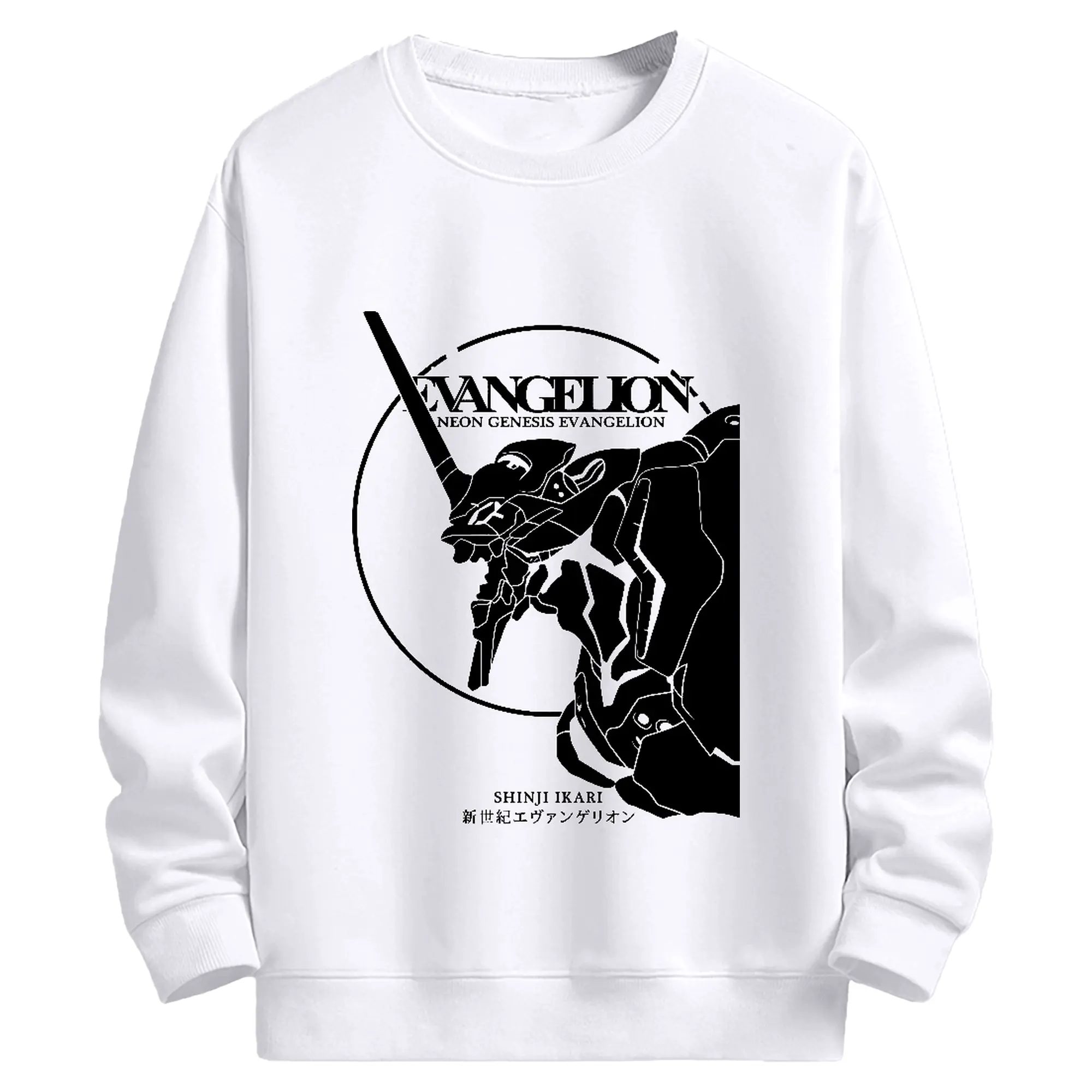 エヴァンゲリオン EVA初号機 - 高品質 クルーネック スウェット ・ コットン59％ ポリエステル41％ ・ ユニセックス 長袖 トレーナー ・ カジュアル デイリー スポーツ 散歩用