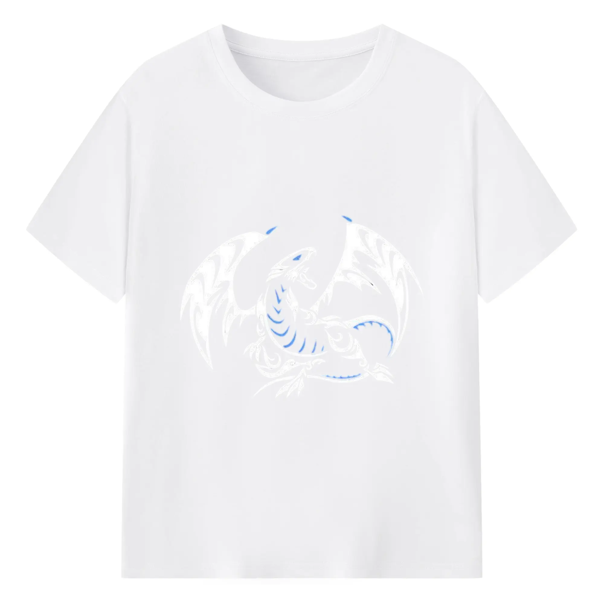 遊戯王 ブルーアイズホワイトドラゴン - 綿100％ 半袖Tシャツ ・ フロントプリント ・ 快適 通気性 ・ 日常使い 散歩 スポーツ用