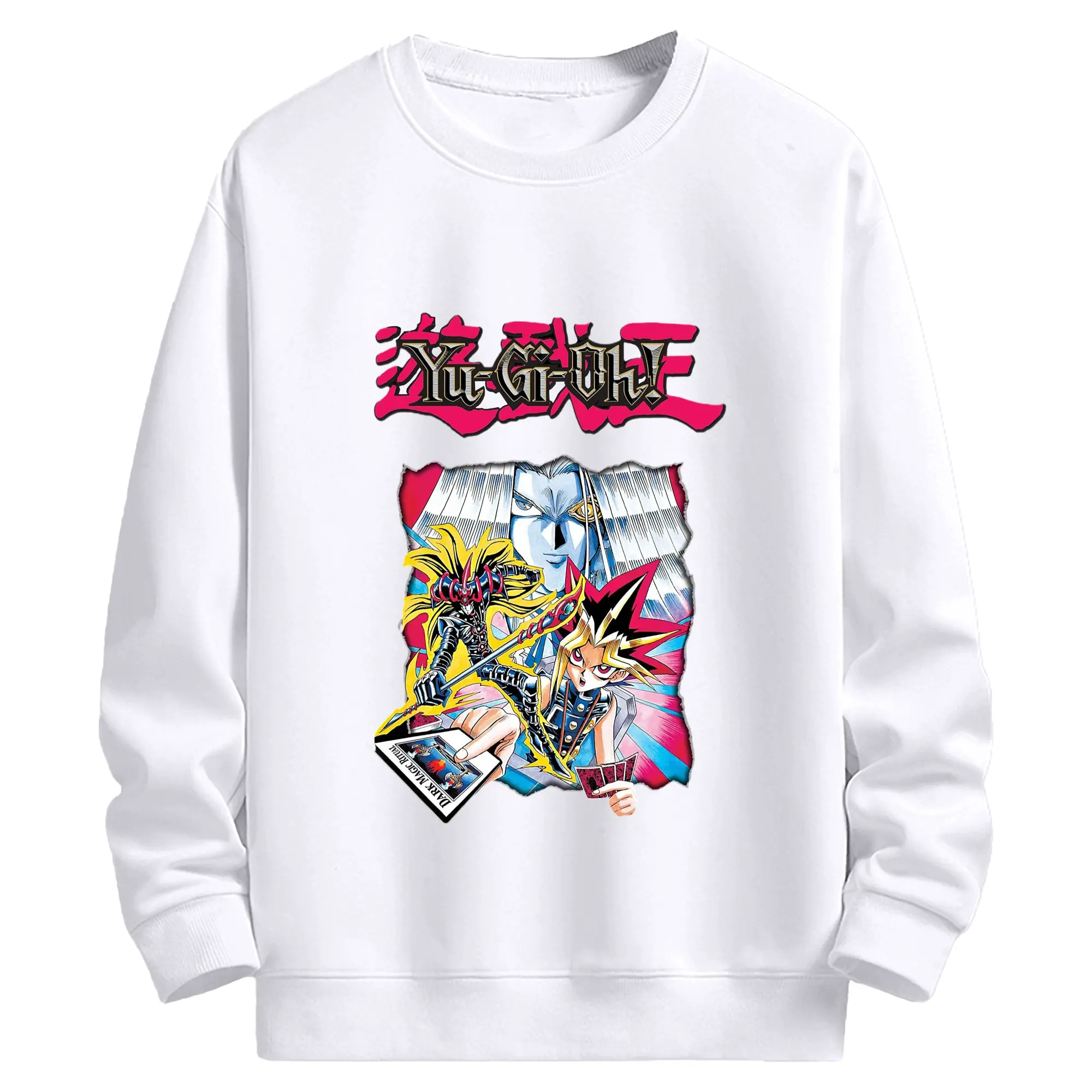 遊戯王 武藤遊戯 アテム - 高品質 クルーネック スウェット ・ コットン59％ ポリエステル41％ ・ ユニセックス 長袖 トレーナー ・ カジュアル デイリー スポーツ 散歩用