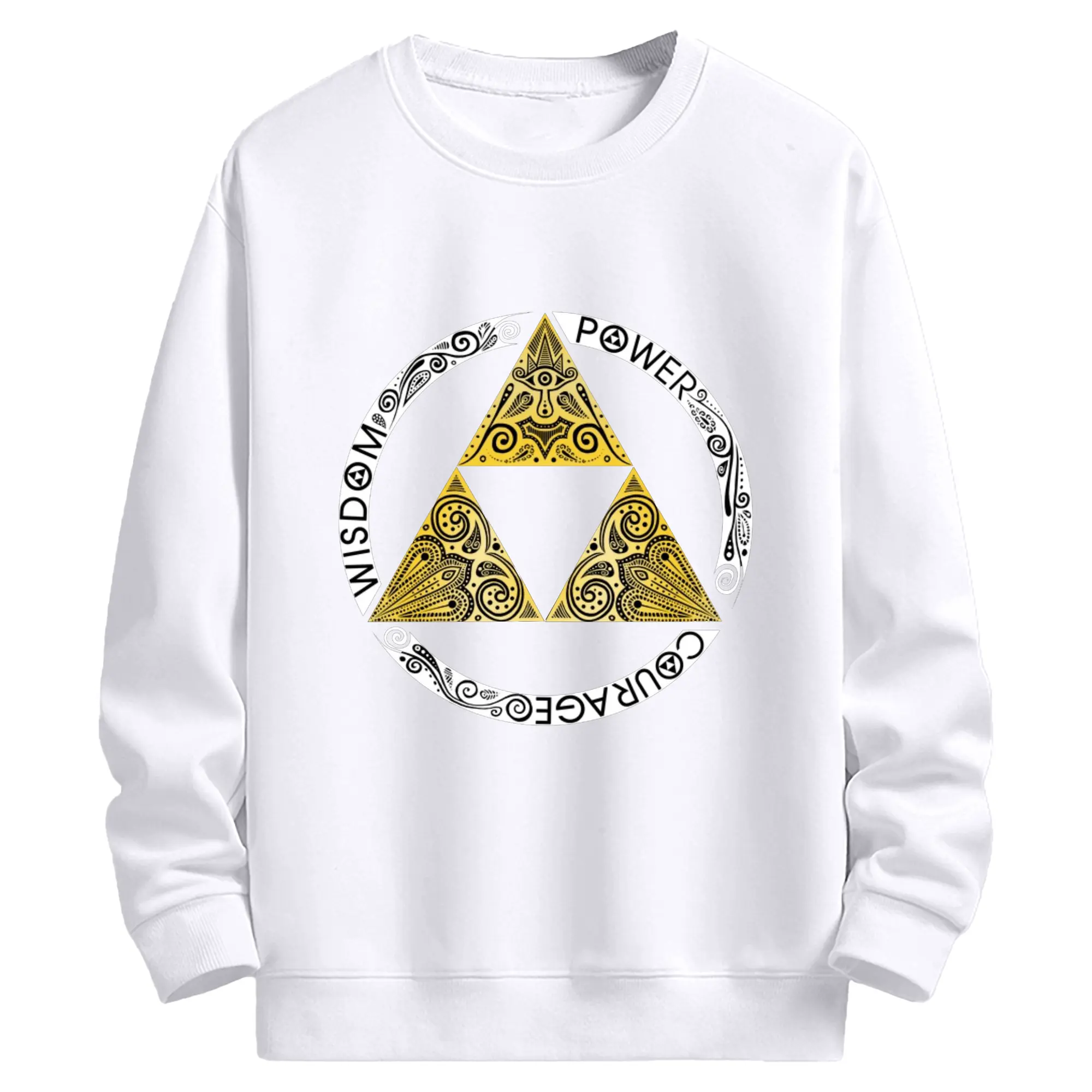 遊戯王 千年アイテムロゴ - 高品質 クルーネック スウェット ・ コットン59％ ポリエステル41％ ・ ユニセックス 長袖 トレーナー ・ カジュアル デイリー スポーツ 散歩用